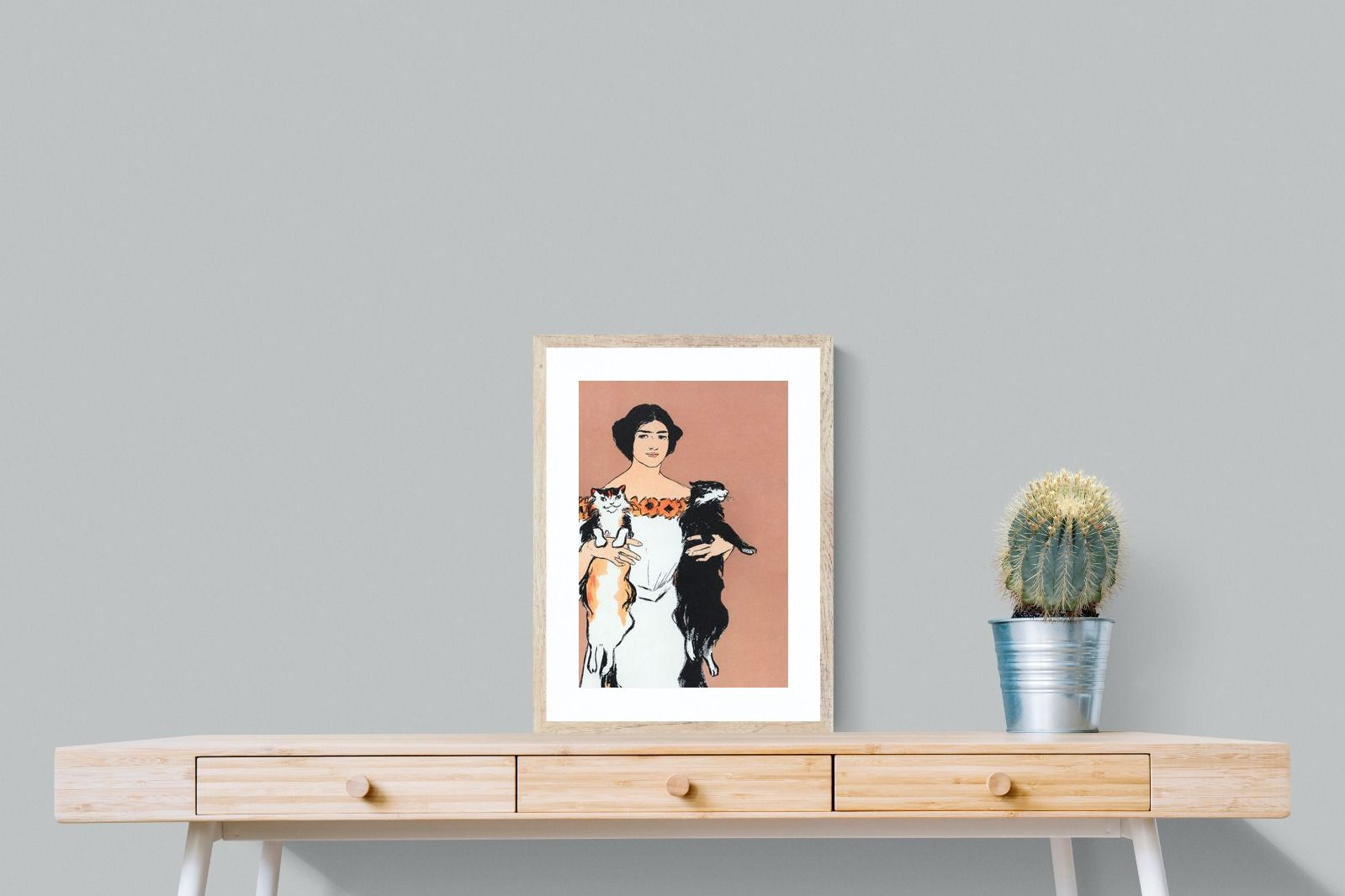 Pixalot Woman Holding Cats
