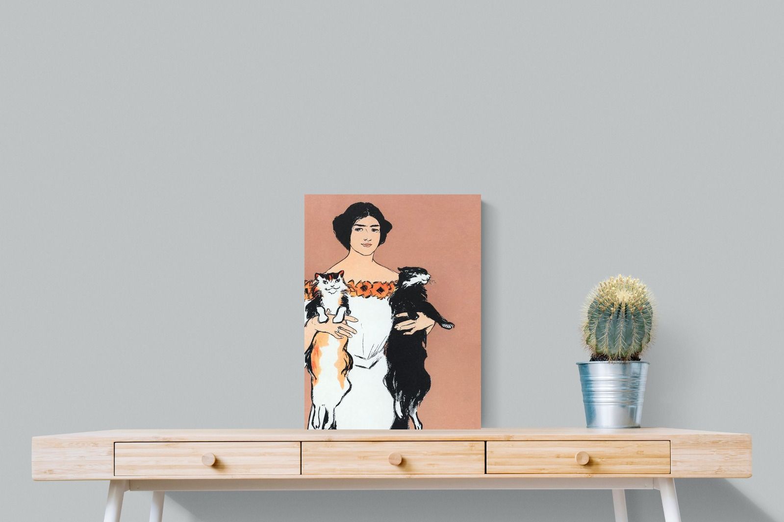 Pixalot Woman Holding Cats