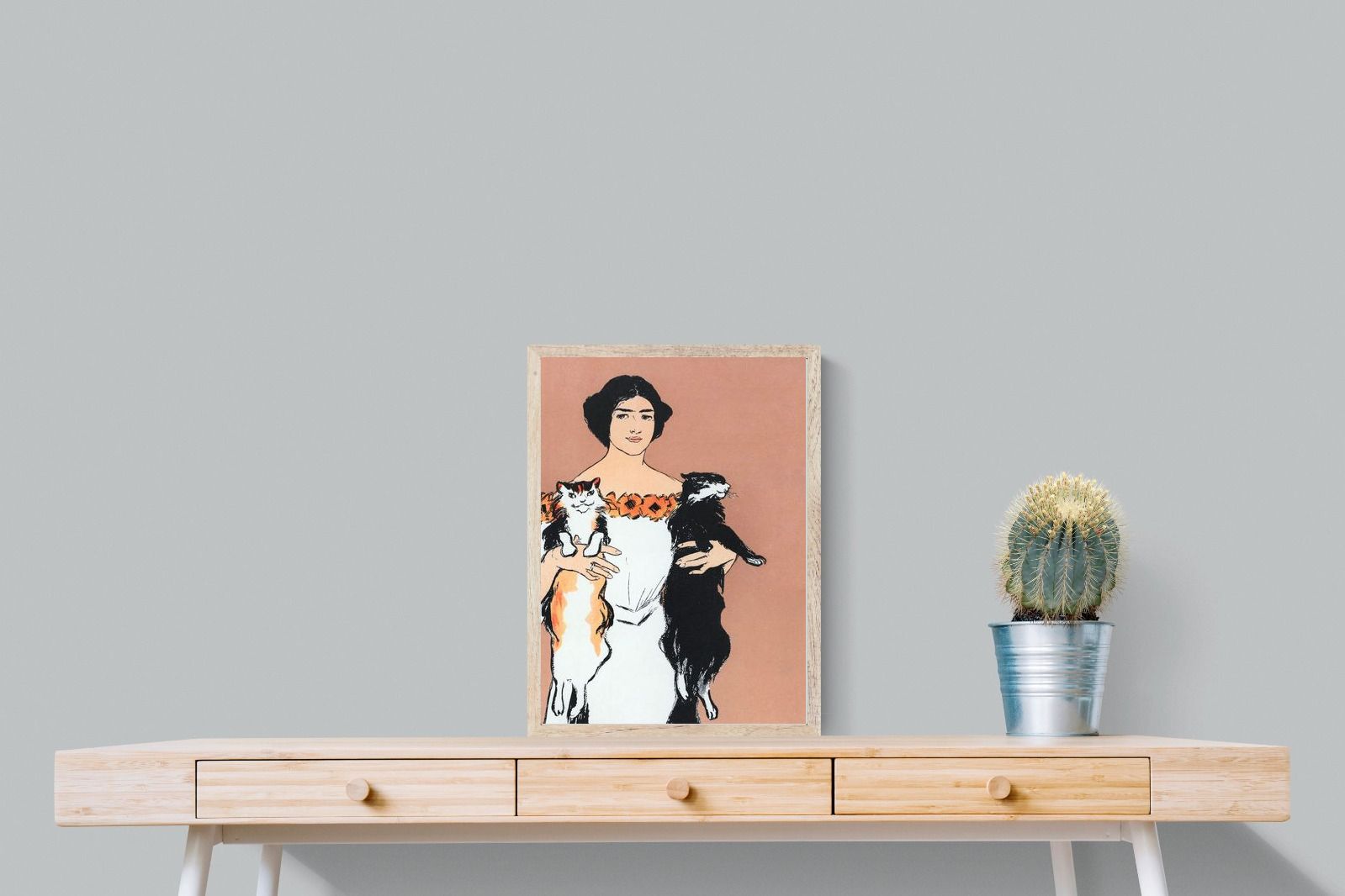 Pixalot Woman Holding Cats