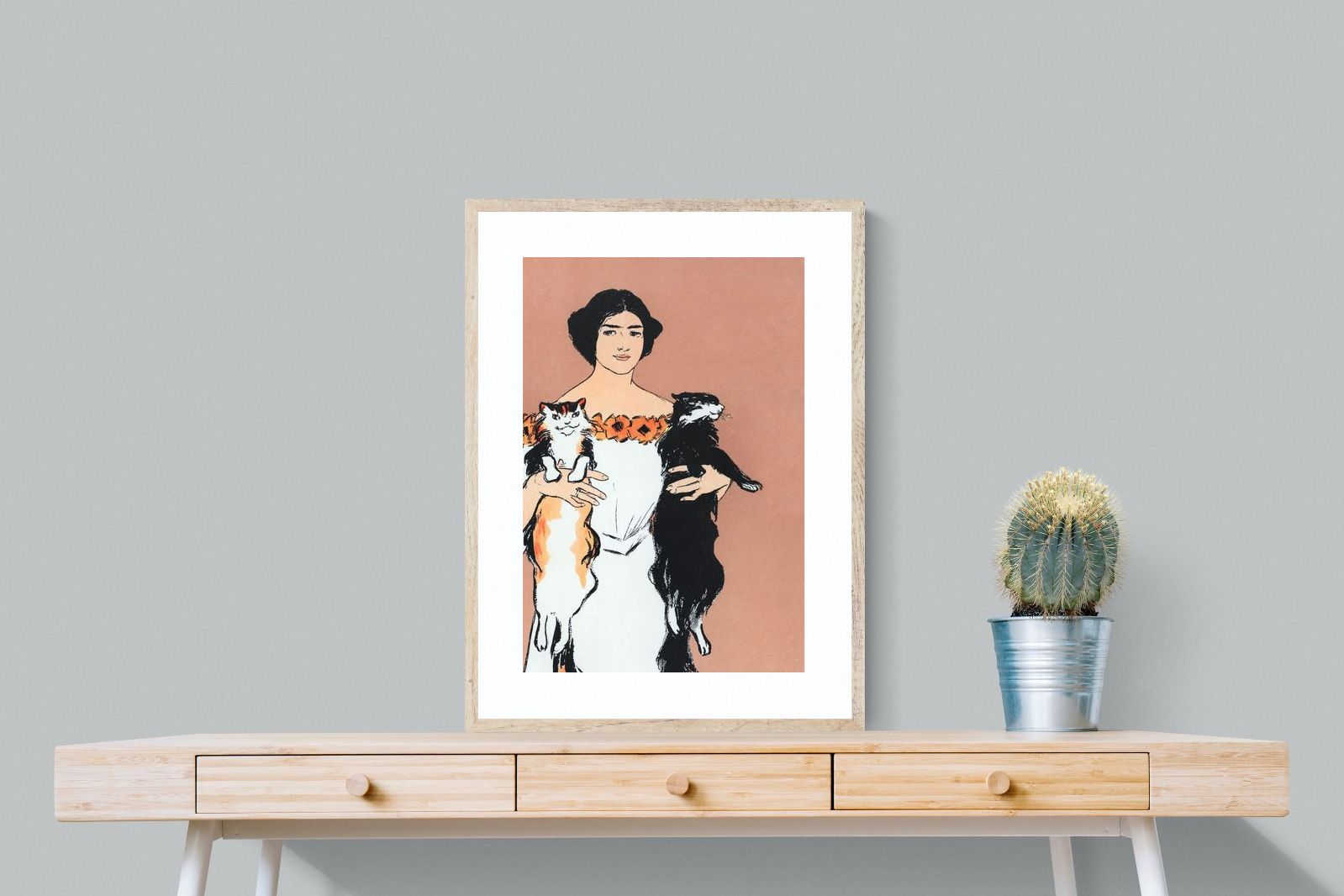 Pixalot Woman Holding Cats