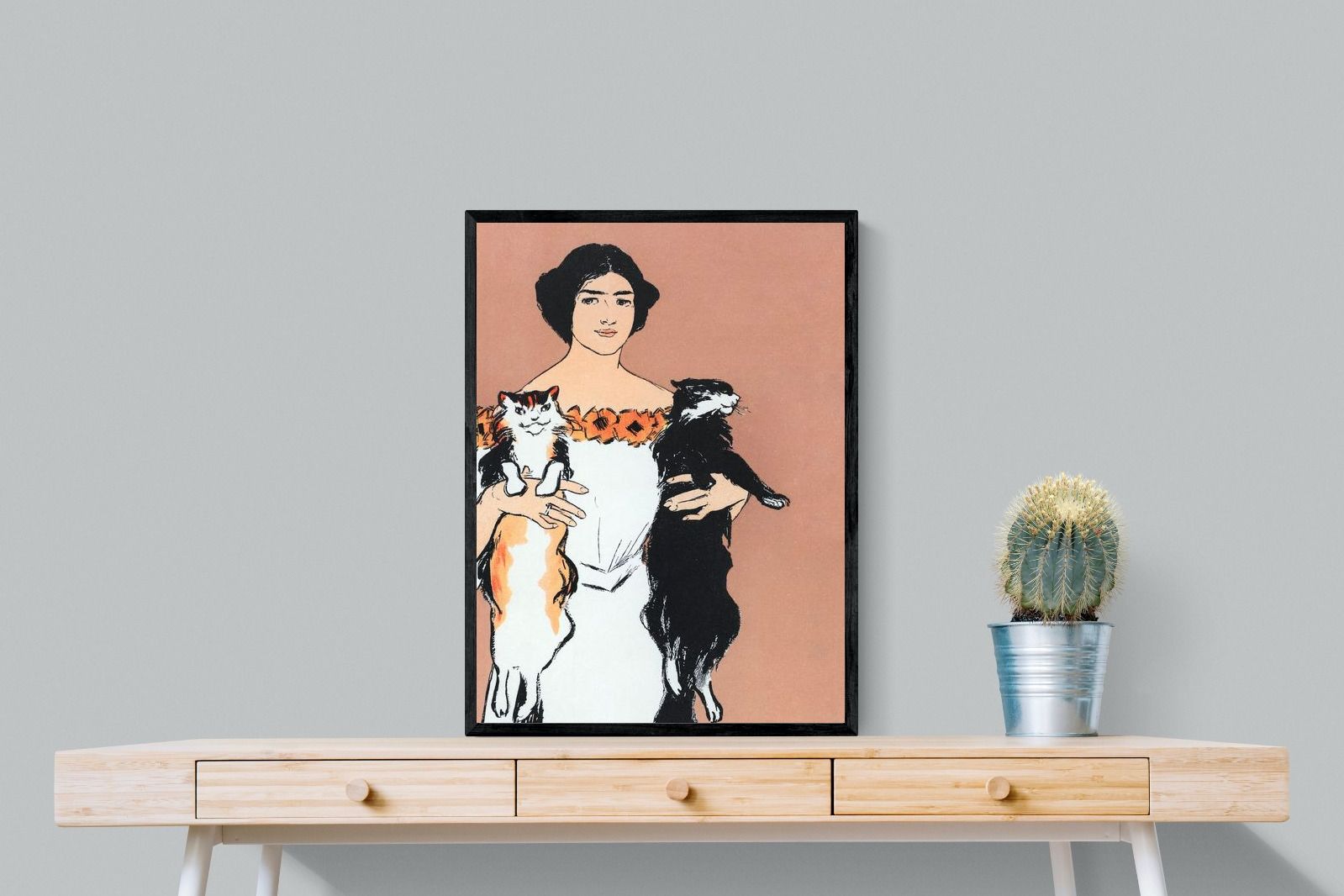Pixalot Woman Holding Cats