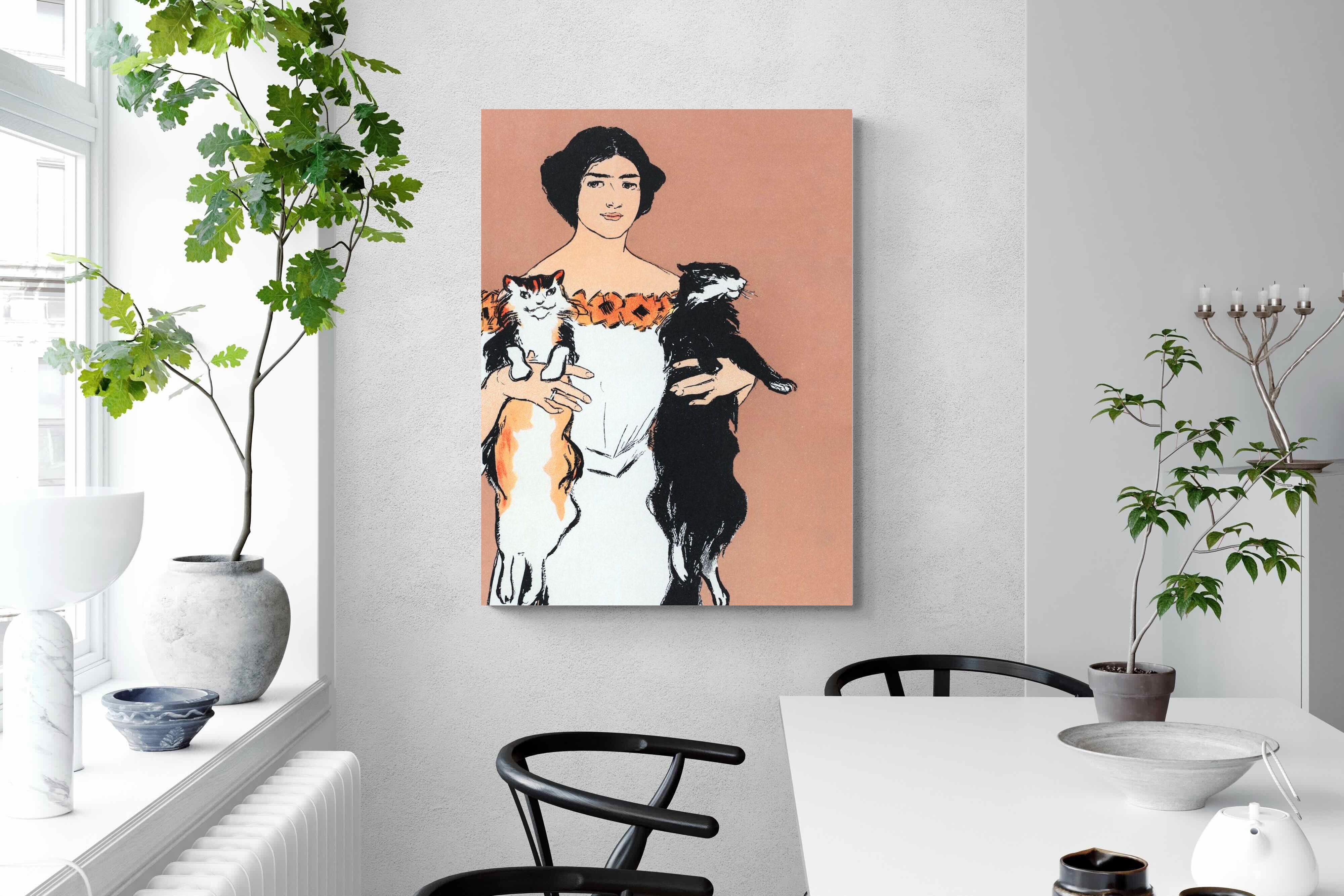Pixalot Woman Holding Cats