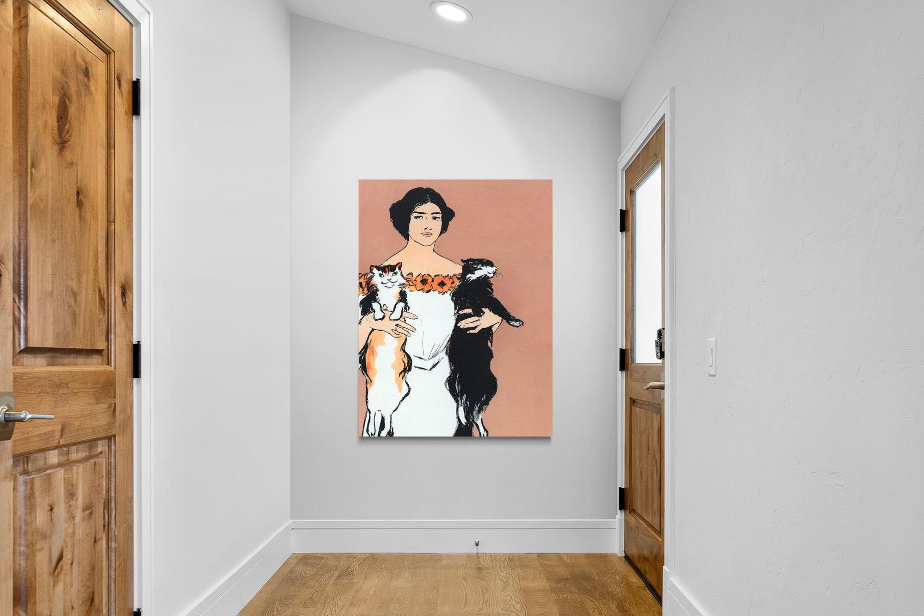 Pixalot Woman Holding Cats