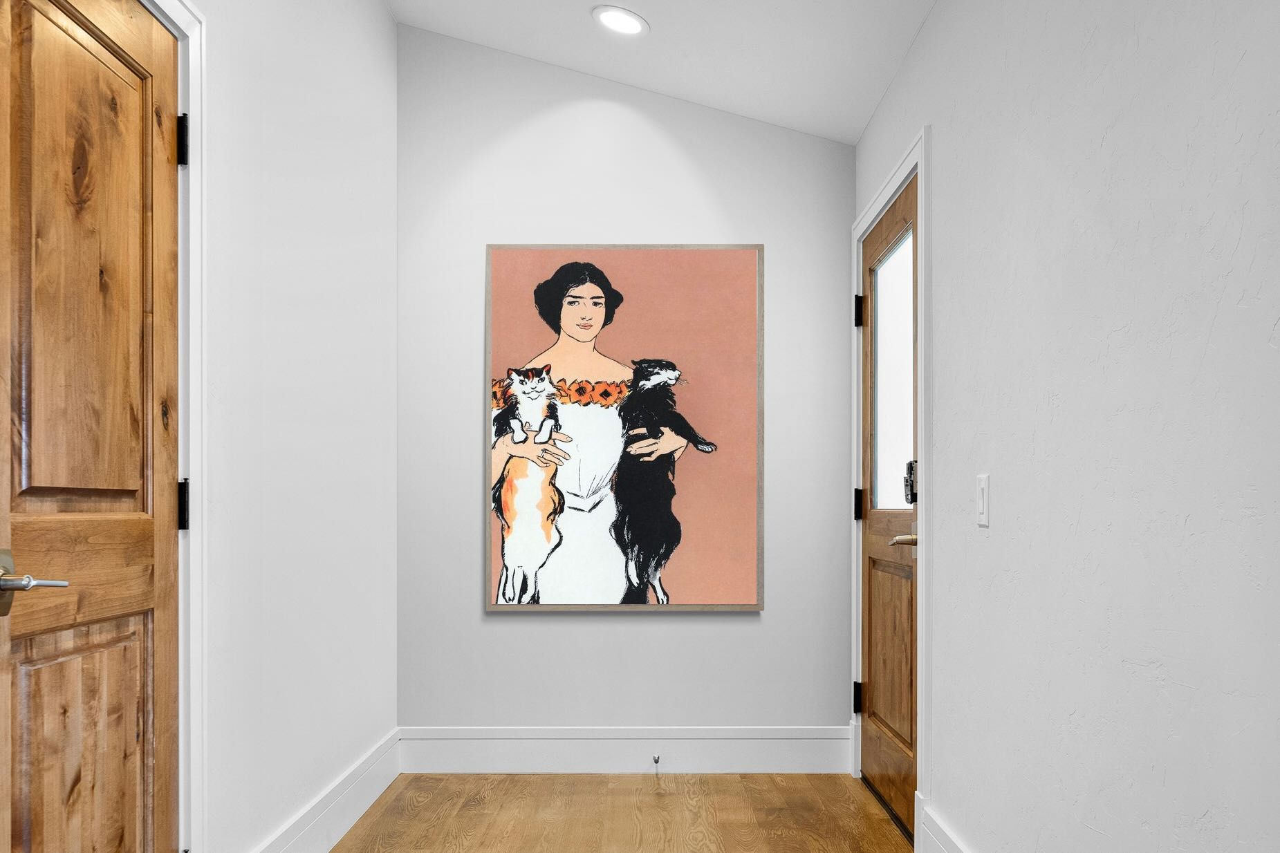 Pixalot Woman Holding Cats