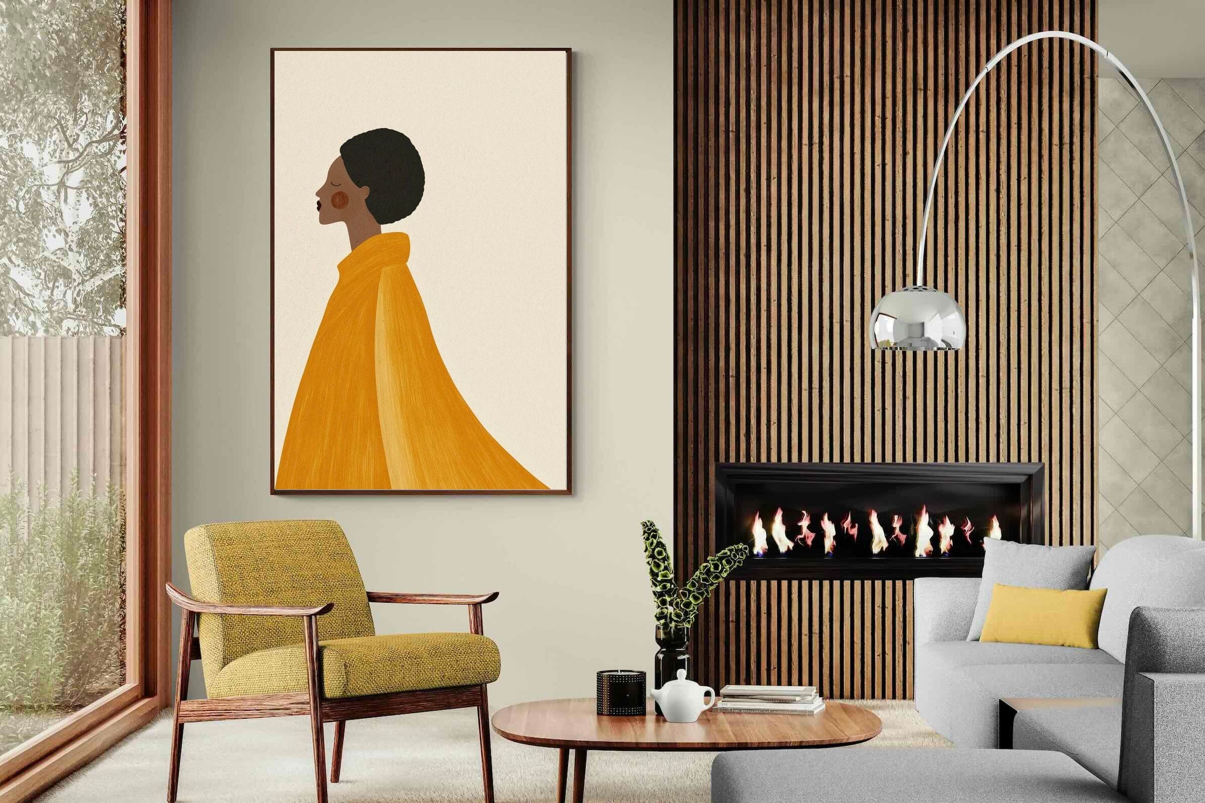 Pixalot Woman In Yellow Cape