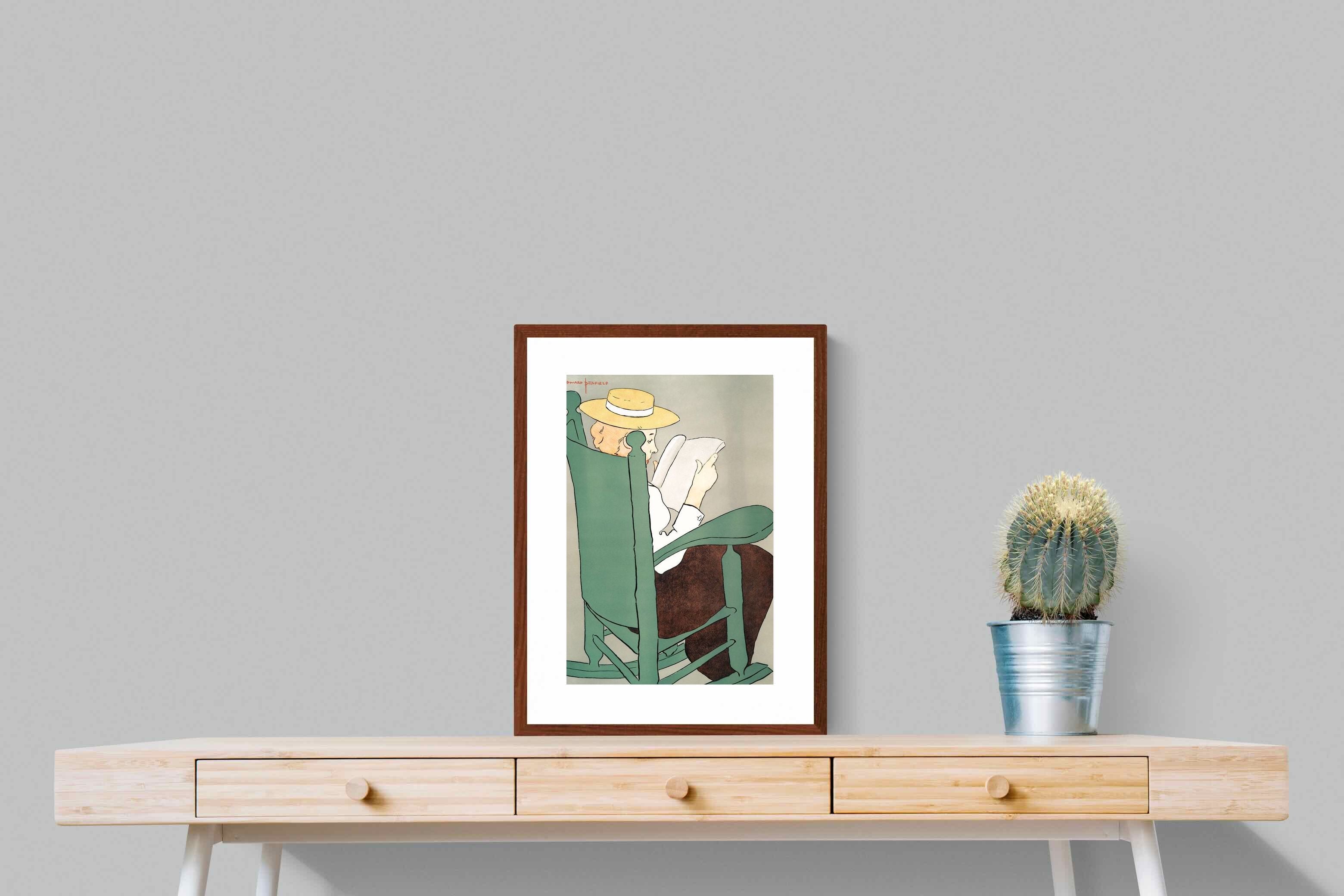 Pixalot Woman Reading in a Rocking Chair