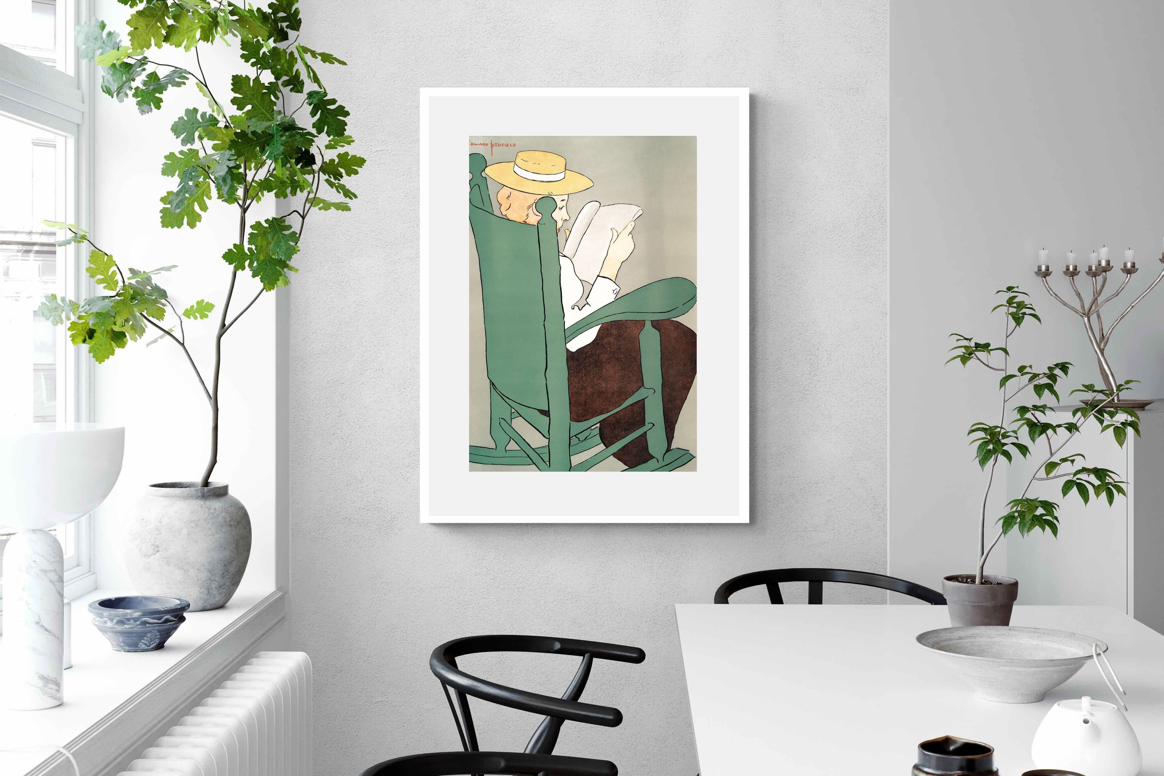 Pixalot Woman Reading in a Rocking Chair