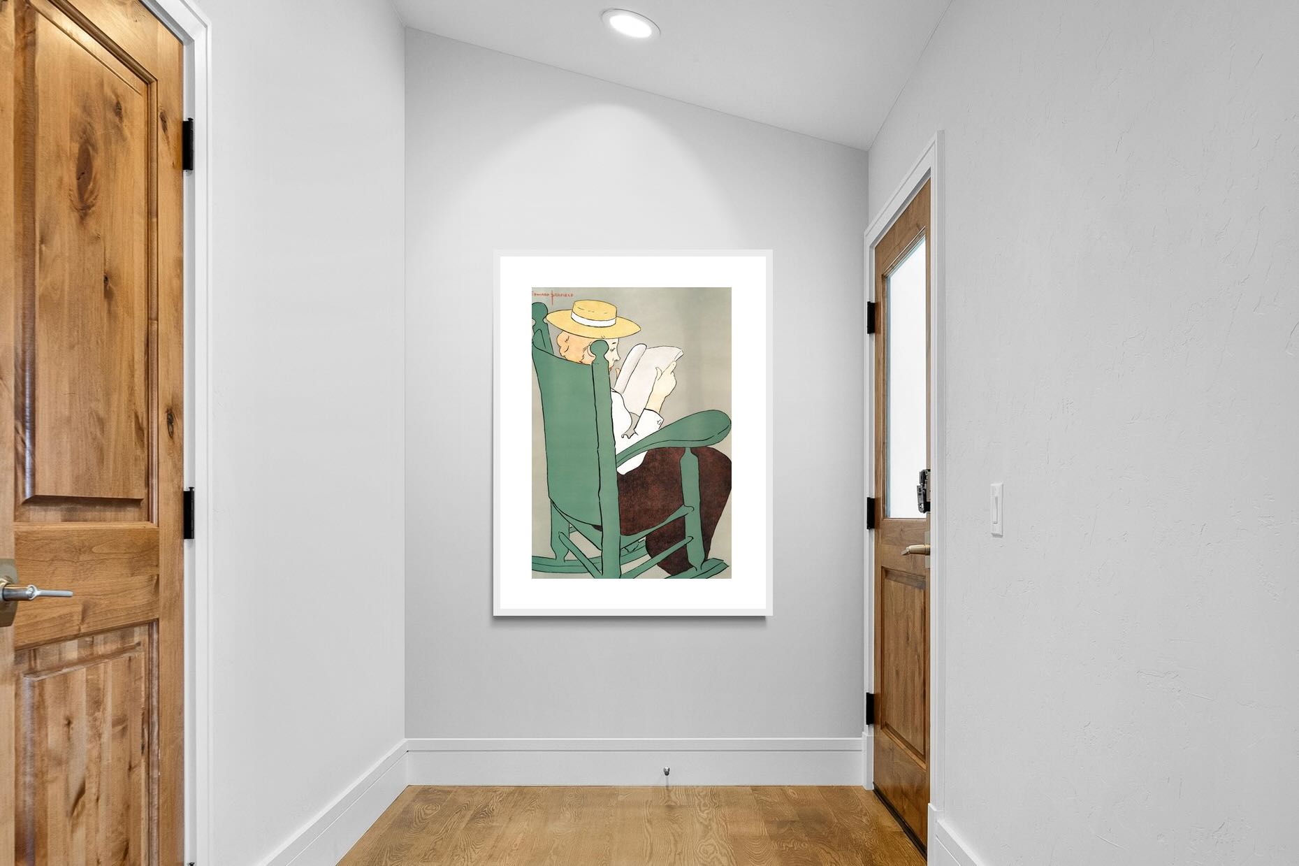 Pixalot Woman Reading in a Rocking Chair