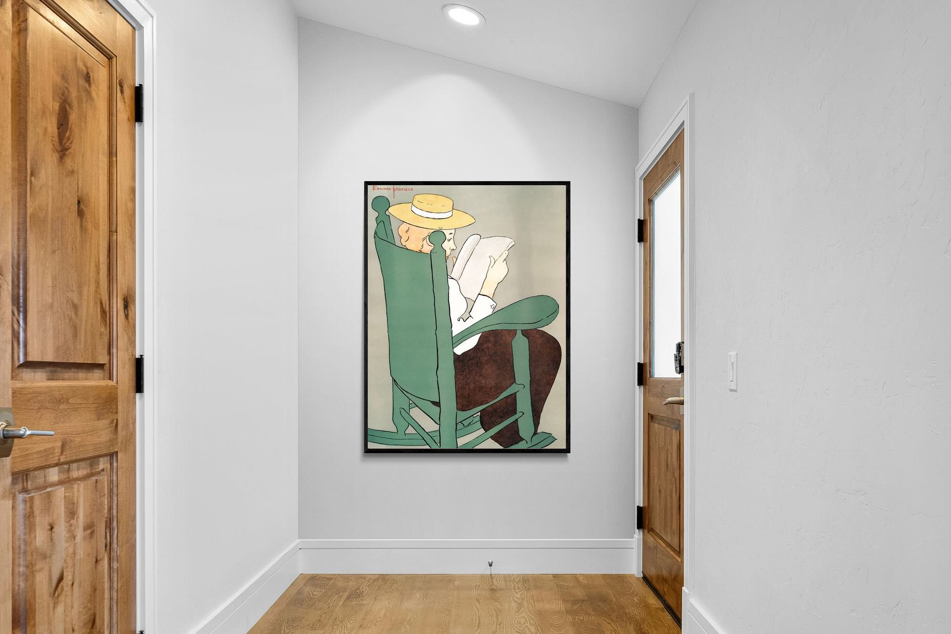 Pixalot Woman Reading in a Rocking Chair