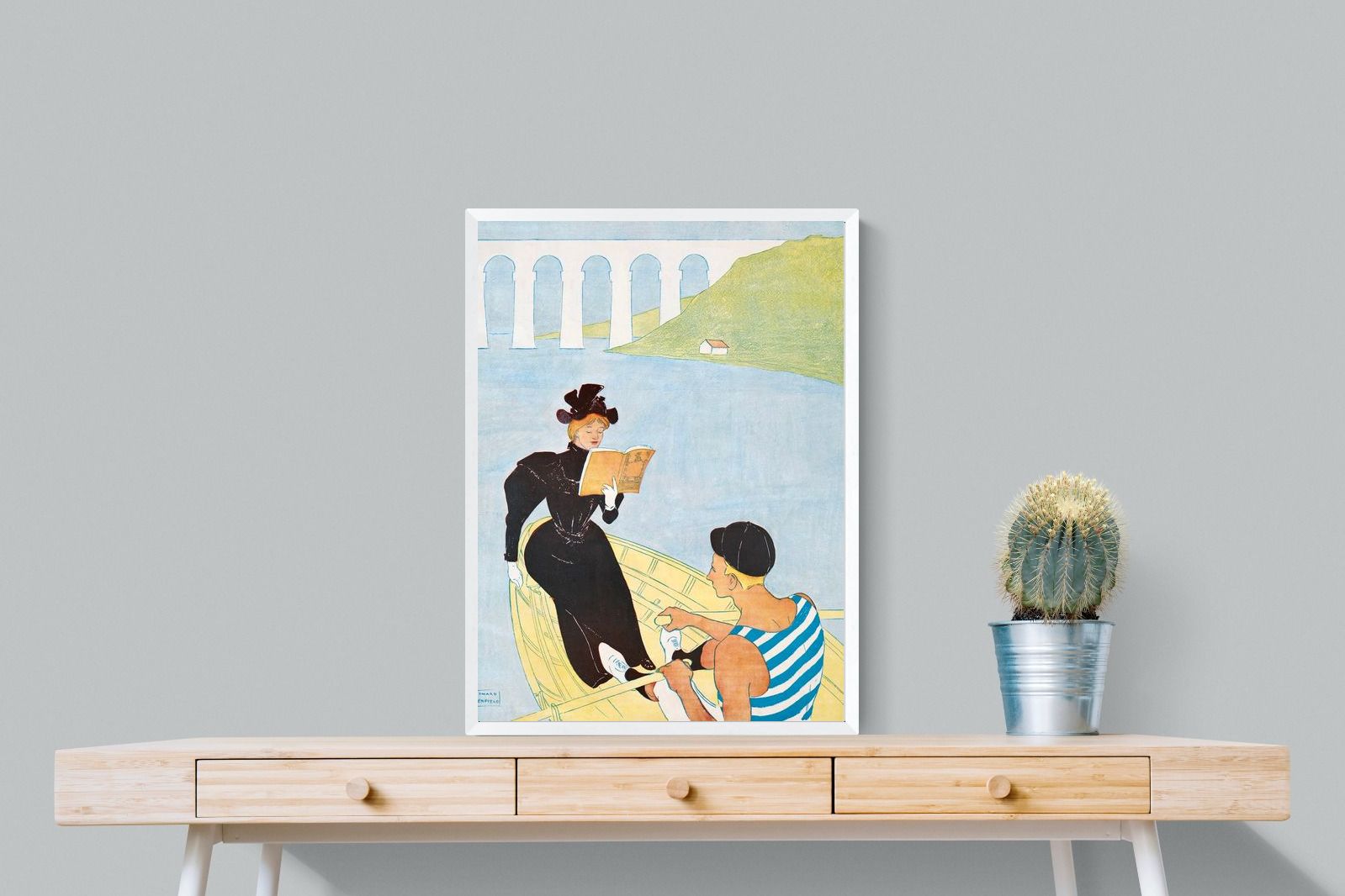 Pixalot Woman Reading in a Row Boat