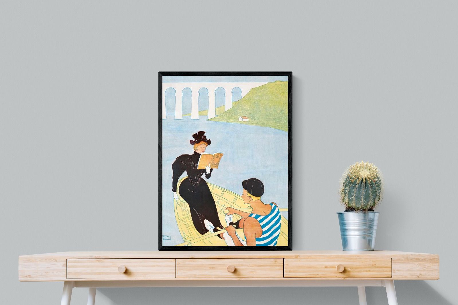 Pixalot Woman Reading in a Row Boat