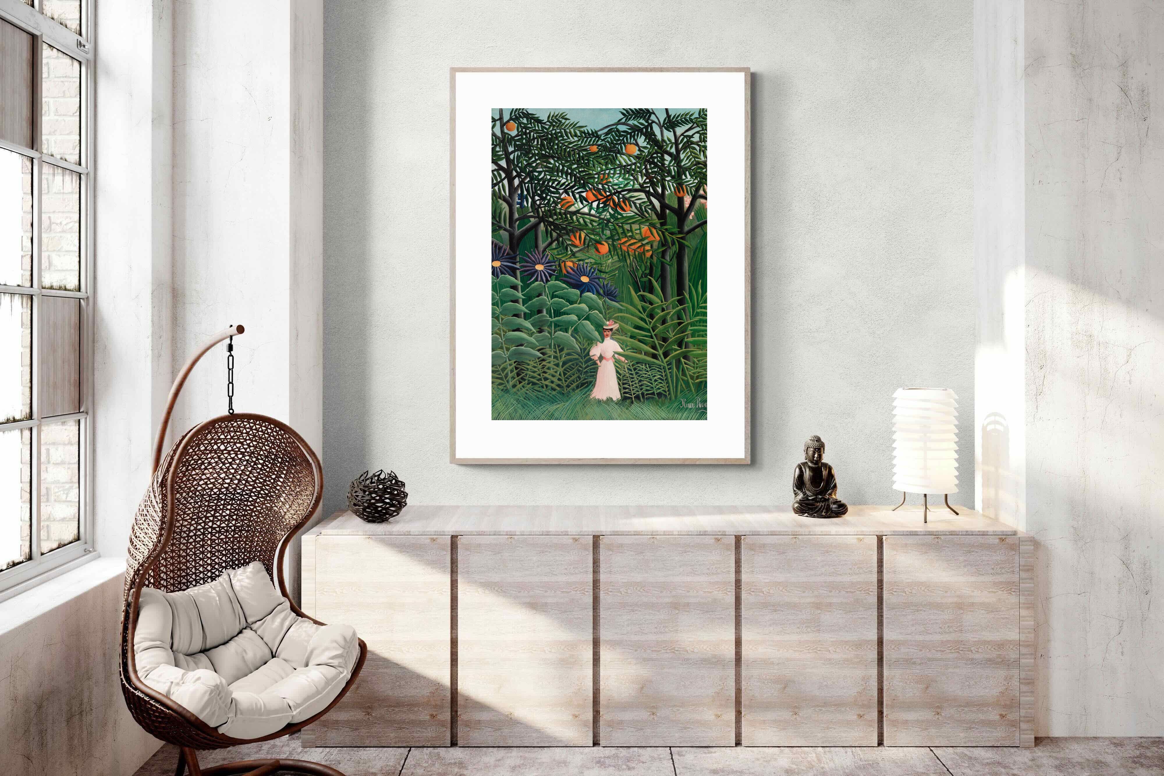 Pixalot Woman Walking in an Exotic Forest