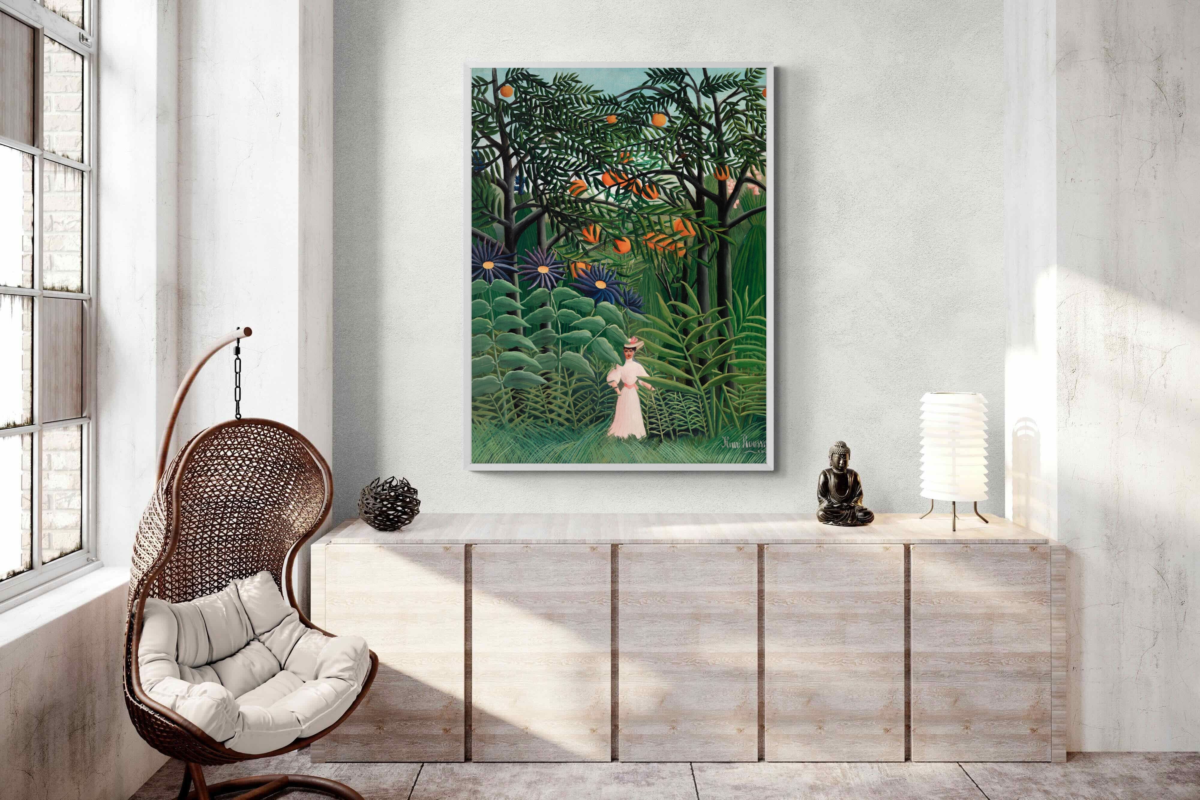 Pixalot Woman Walking in an Exotic Forest