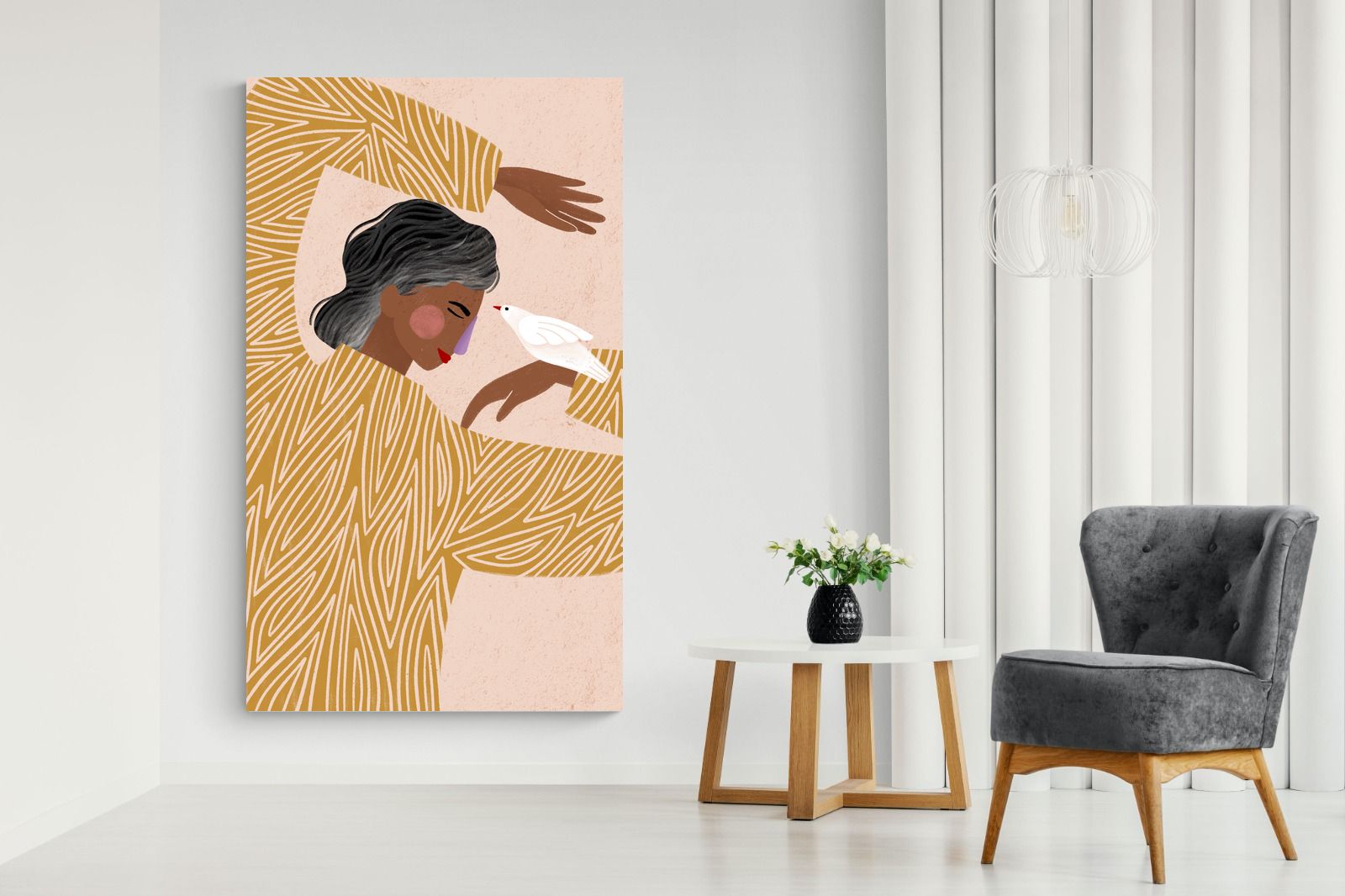 Pixalot Woman With A Bird