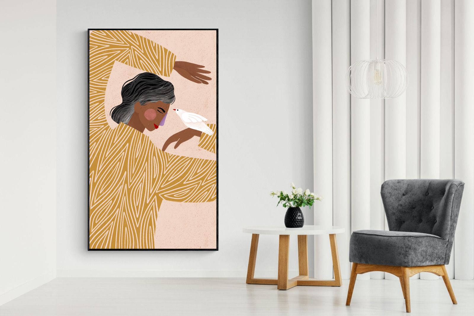 Pixalot Woman With A Bird