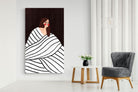 Pixalot Woman With Black and White Stripes