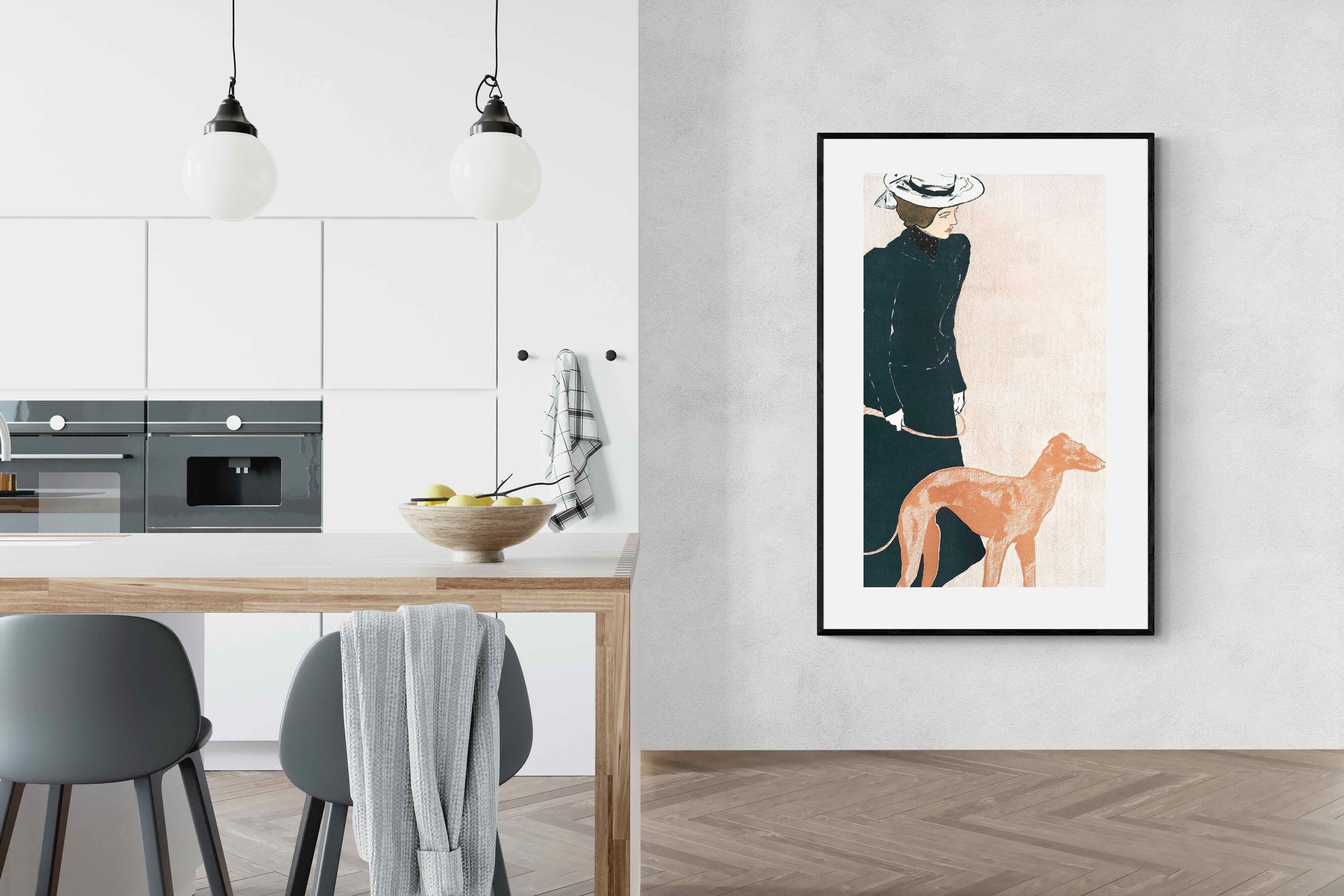 Pixalot Woman with Greyhound