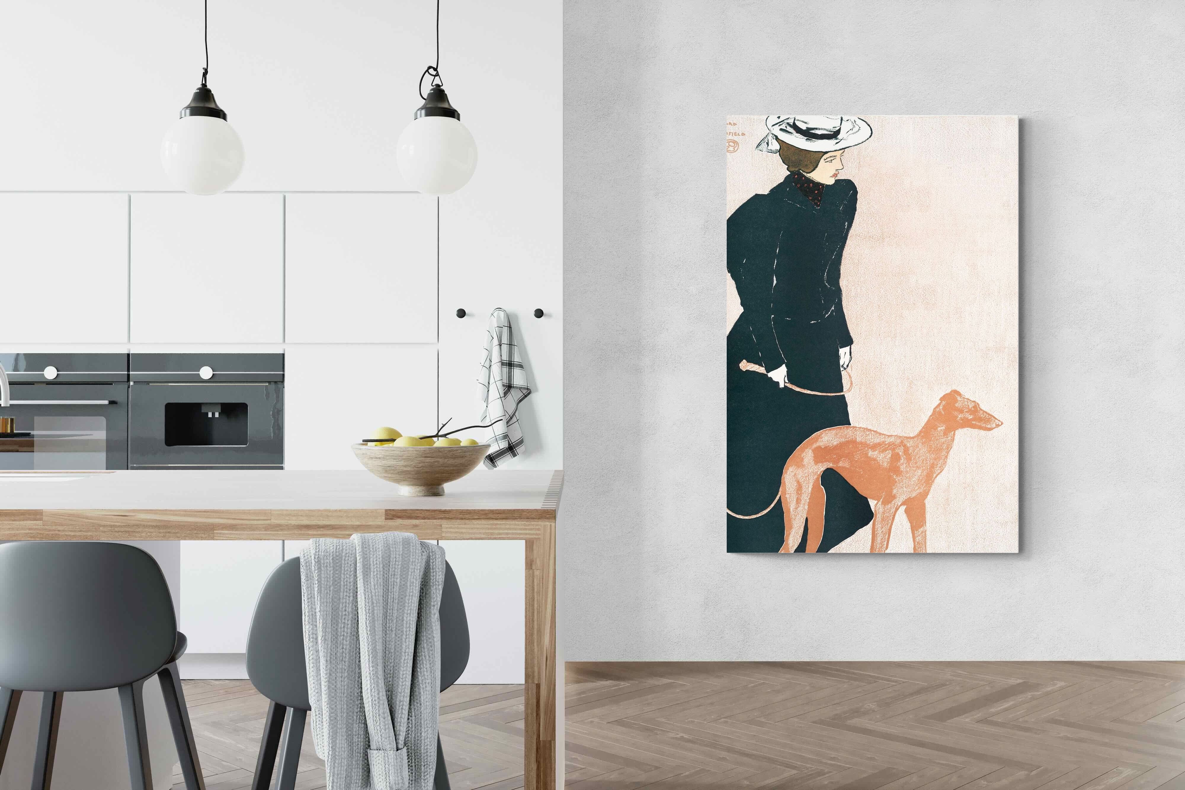 Pixalot Woman with Greyhound