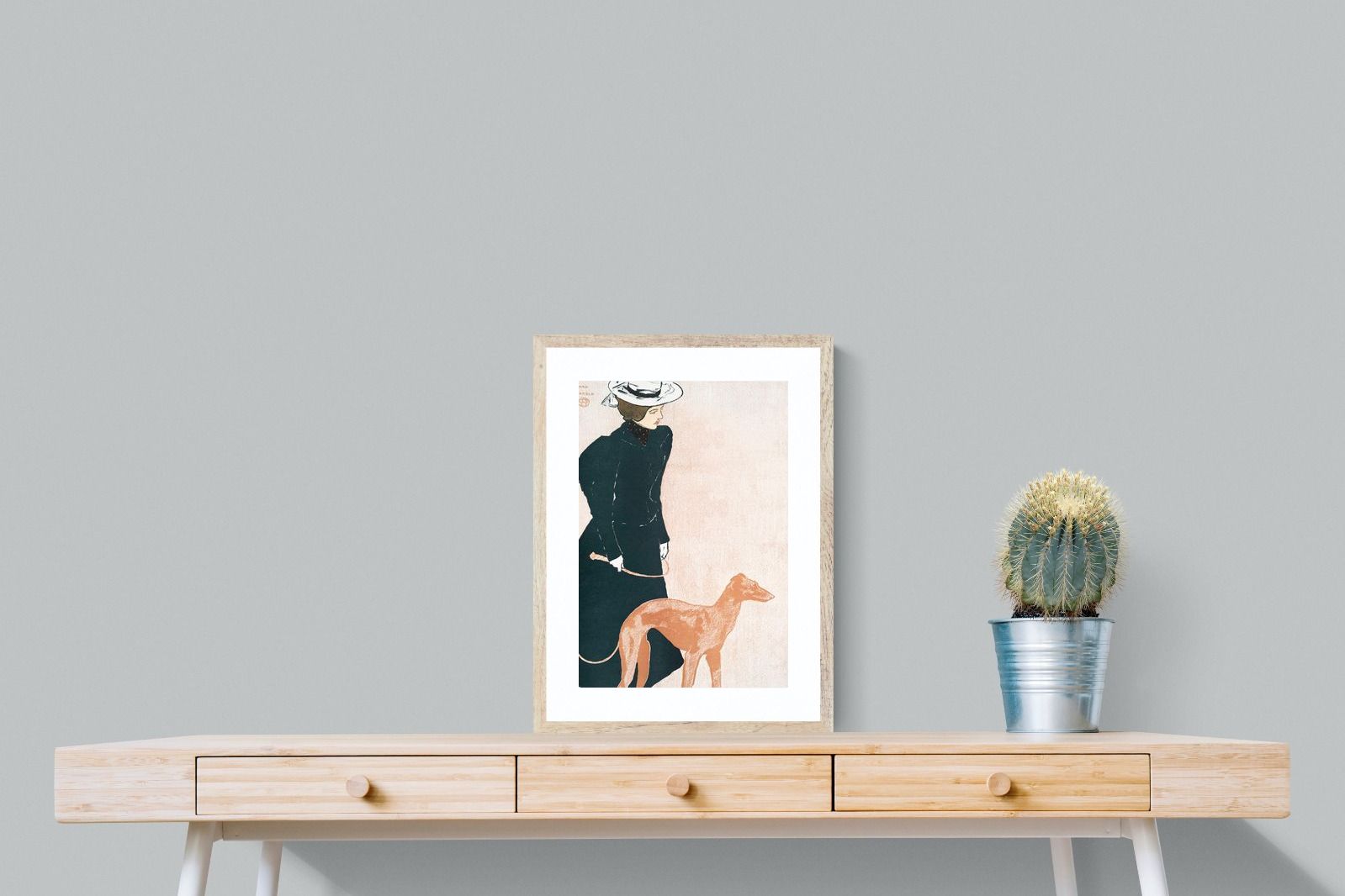 Pixalot Woman with Greyhound