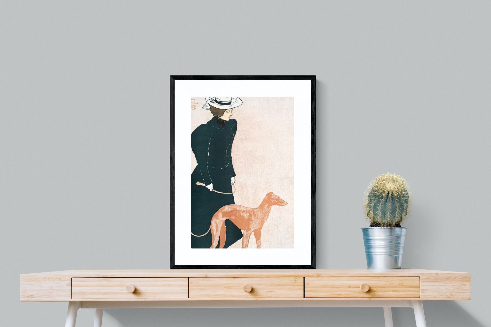 Pixalot Woman with Greyhound