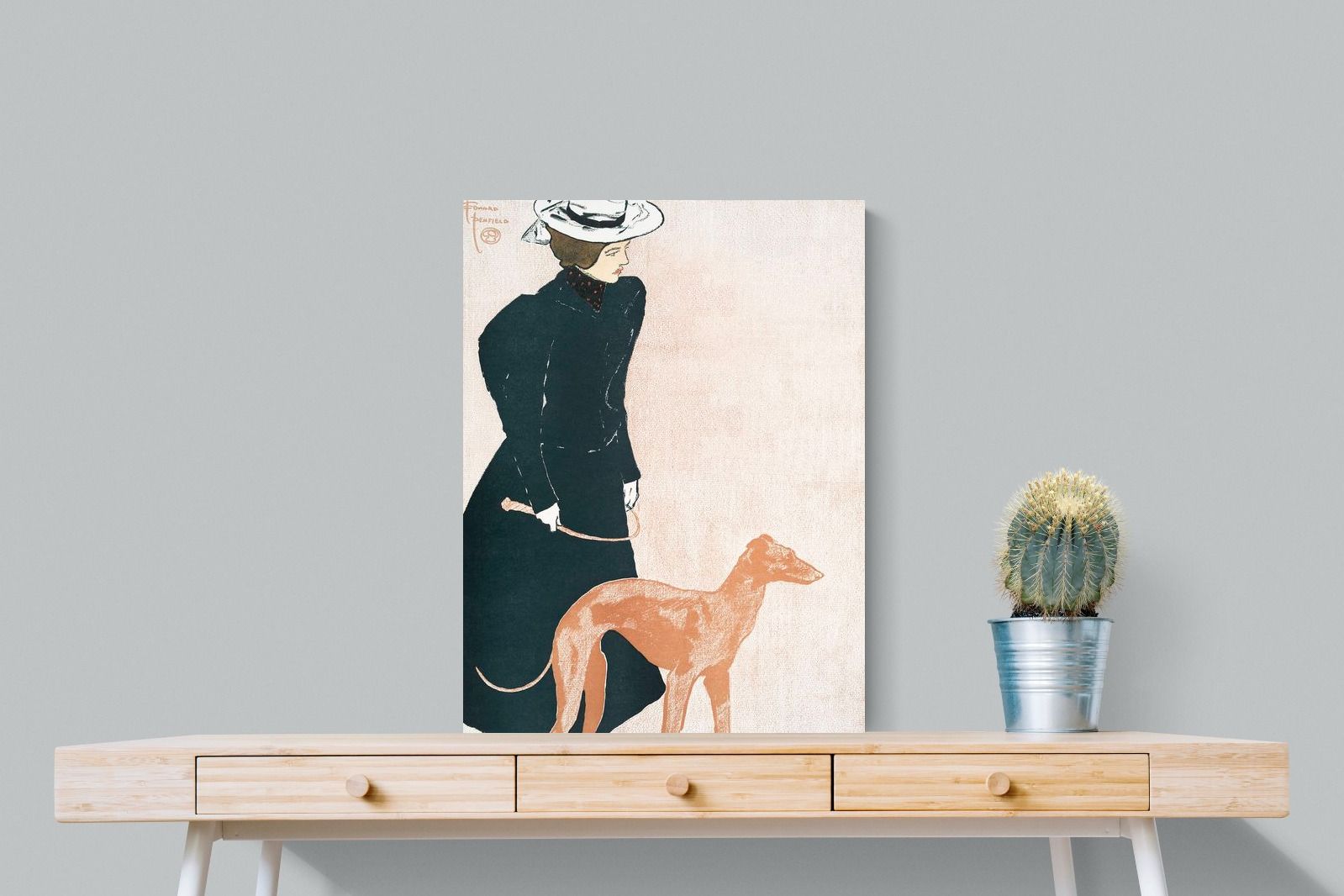Pixalot Woman with Greyhound