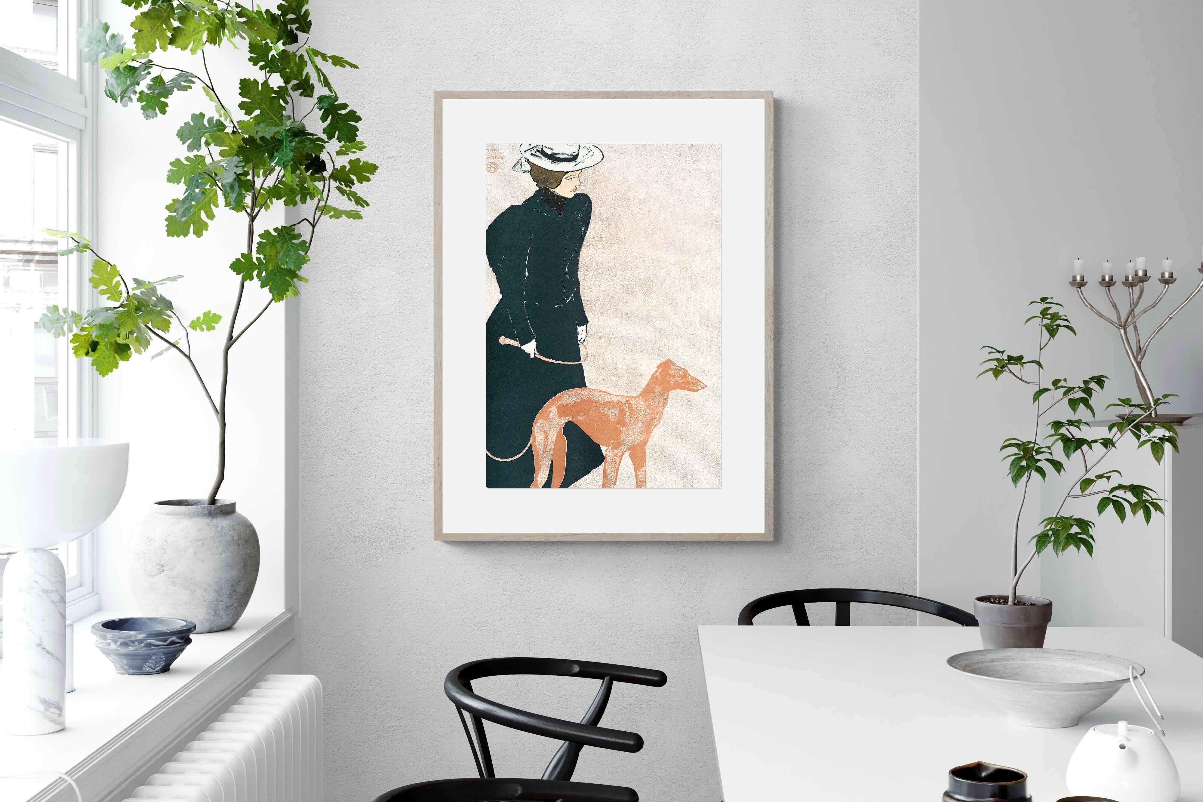 Pixalot Woman with Greyhound