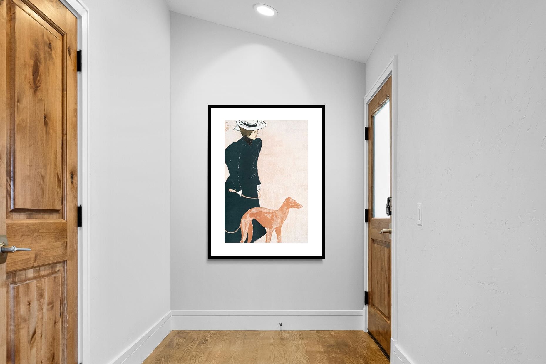 Pixalot Woman with Greyhound