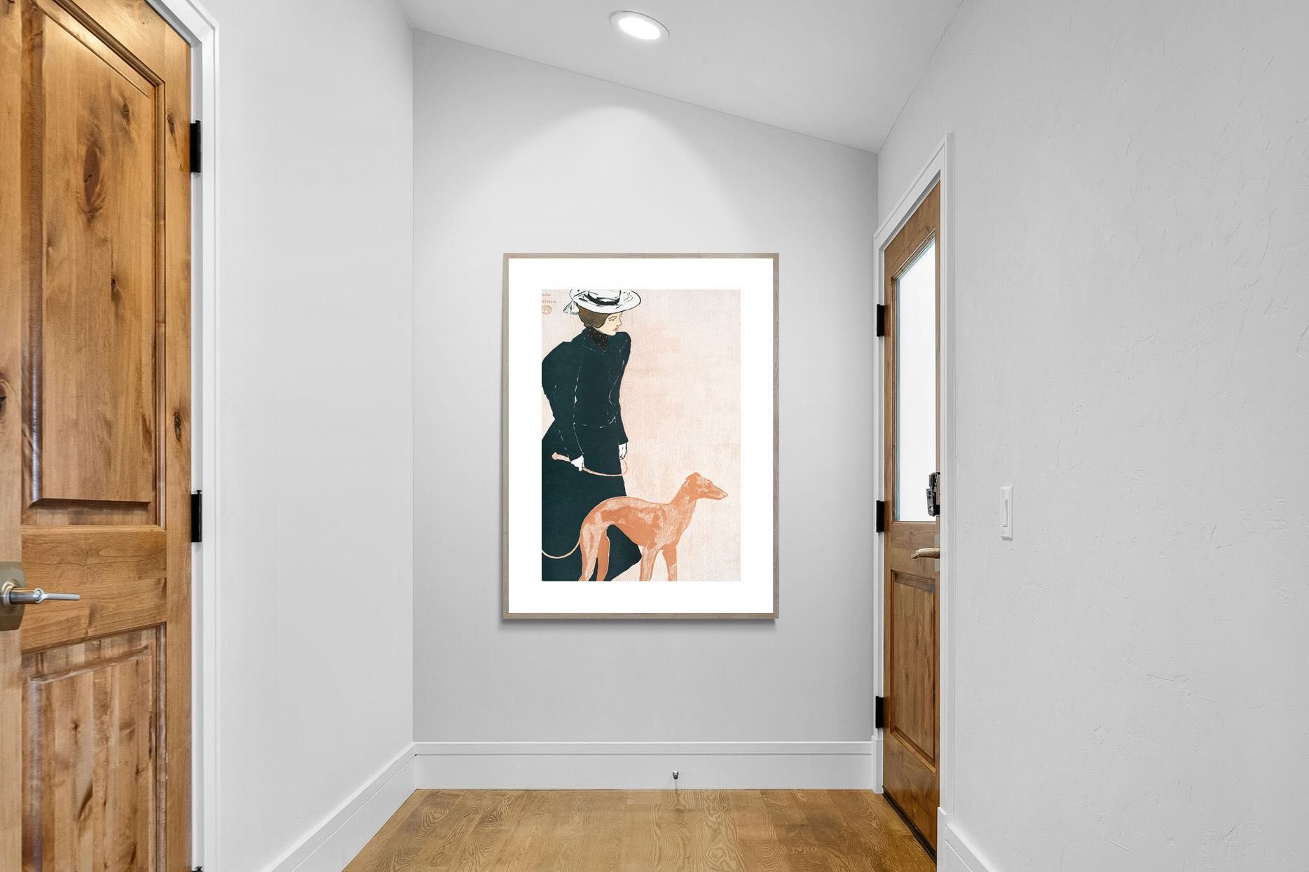 Pixalot Woman with Greyhound