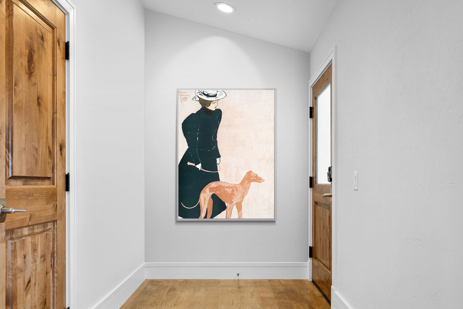 Pixalot Woman with Greyhound