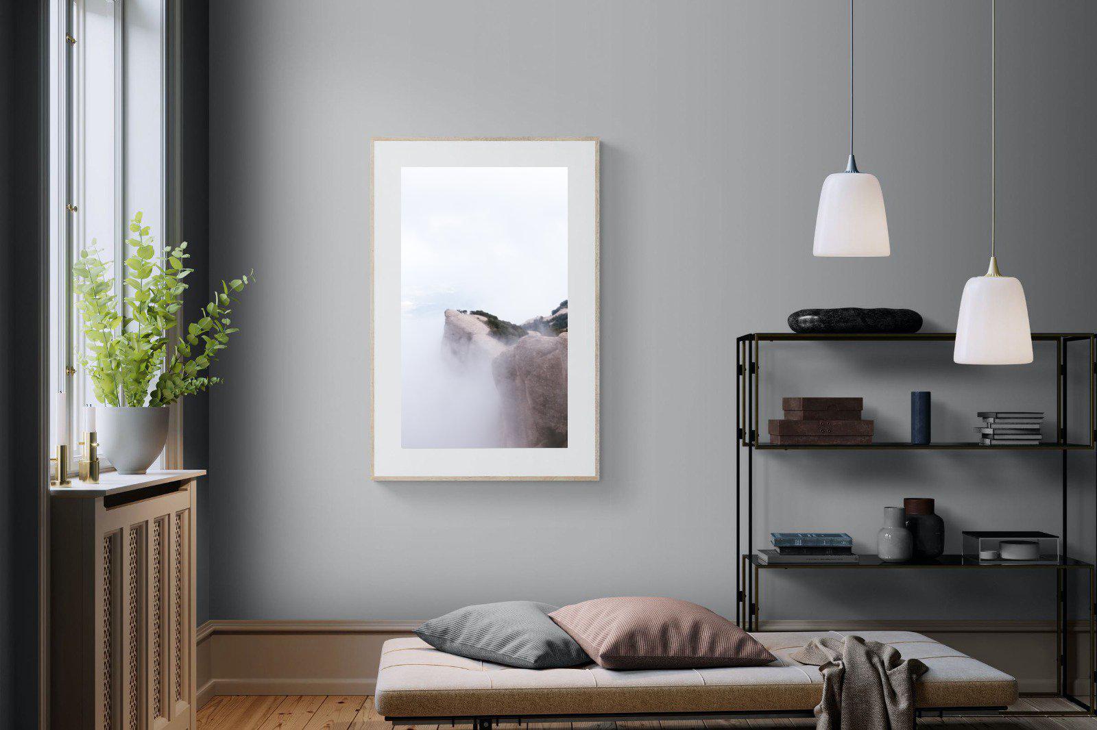 A Peak Above The Clouds-Wall_Art-100 x 150cm-Framed Print-Wood-Pixalot