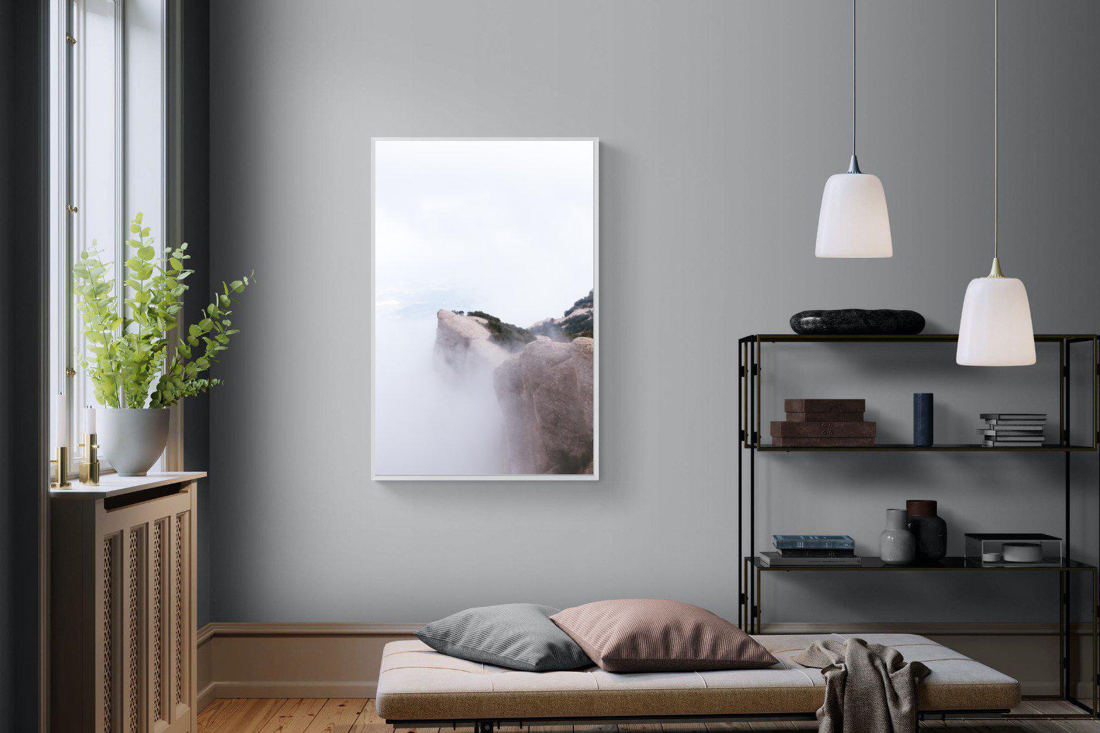 A Peak Above The Clouds-Wall_Art-100 x 150cm-Mounted Canvas-White-Pixalot