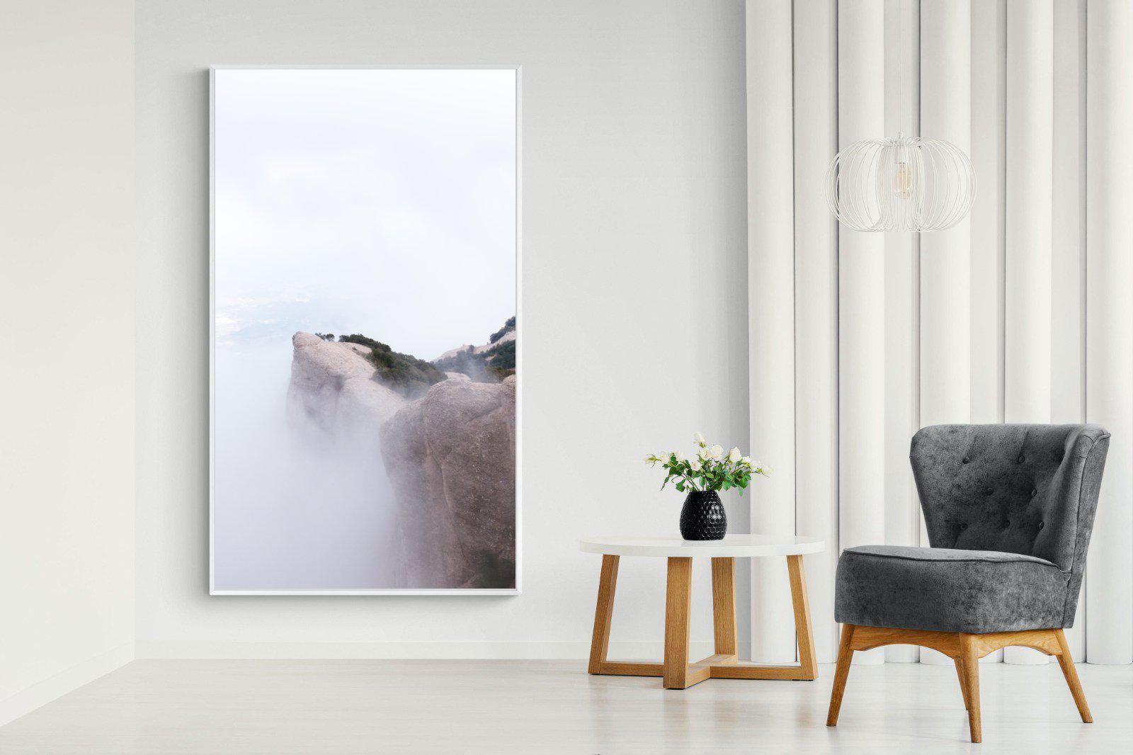 A Peak Above The Clouds-Wall_Art-130 x 220cm-Mounted Canvas-White-Pixalot