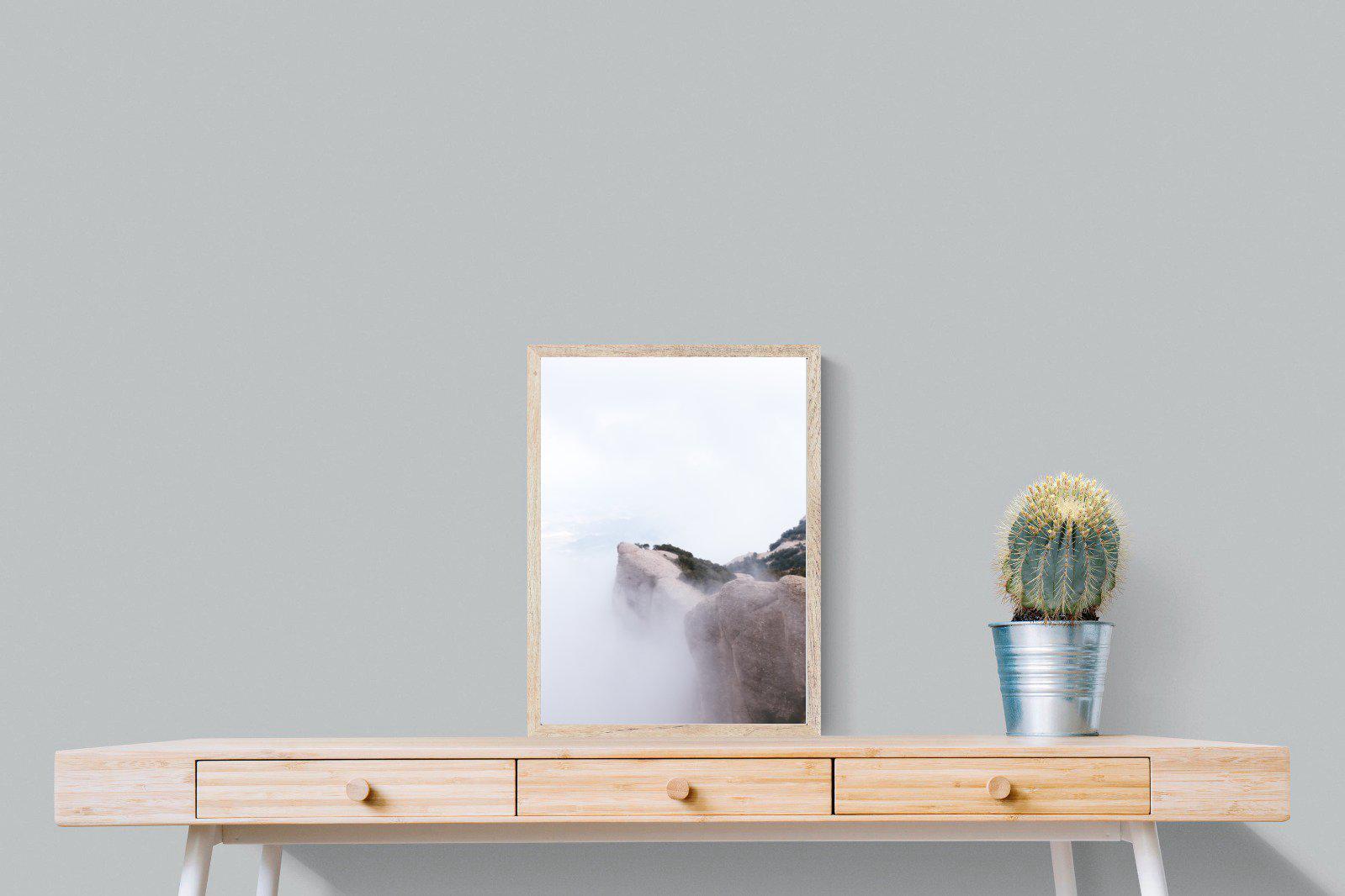 A Peak Above The Clouds-Wall_Art-45 x 60cm-Mounted Canvas-Wood-Pixalot