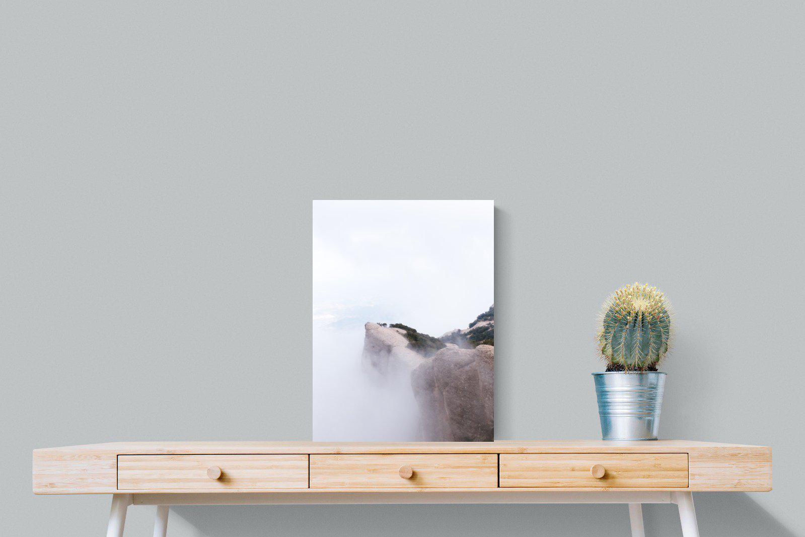 A Peak Above The Clouds-Wall_Art-45 x 60cm-Mounted Canvas-No Frame-Pixalot