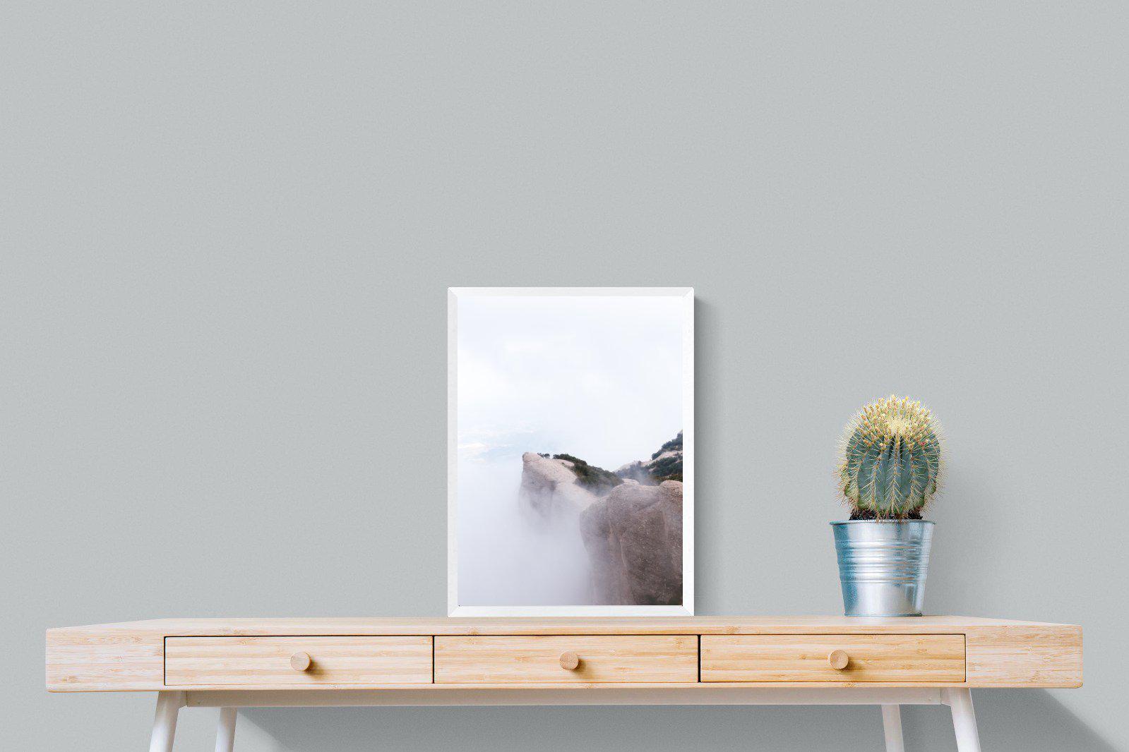 A Peak Above The Clouds-Wall_Art-45 x 60cm-Mounted Canvas-White-Pixalot
