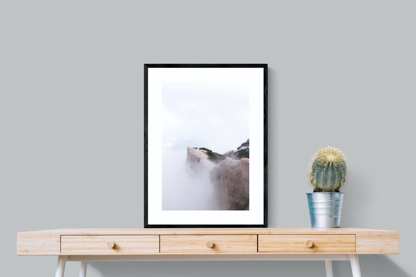 A Peak Above The Clouds-Wall_Art-60 x 80cm-Framed Print-Black-Pixalot