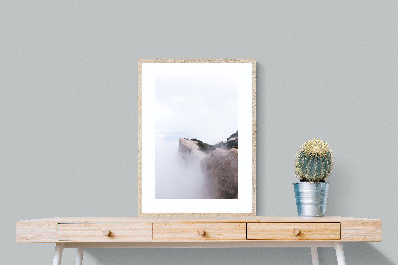 A Peak Above The Clouds-Wall_Art-60 x 80cm-Framed Print-Wood-Pixalot