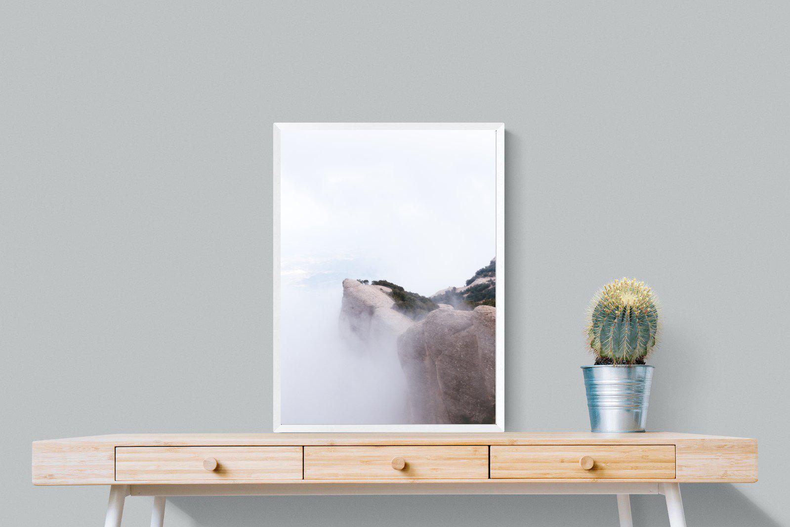 A Peak Above The Clouds-Wall_Art-60 x 80cm-Mounted Canvas-White-Pixalot
