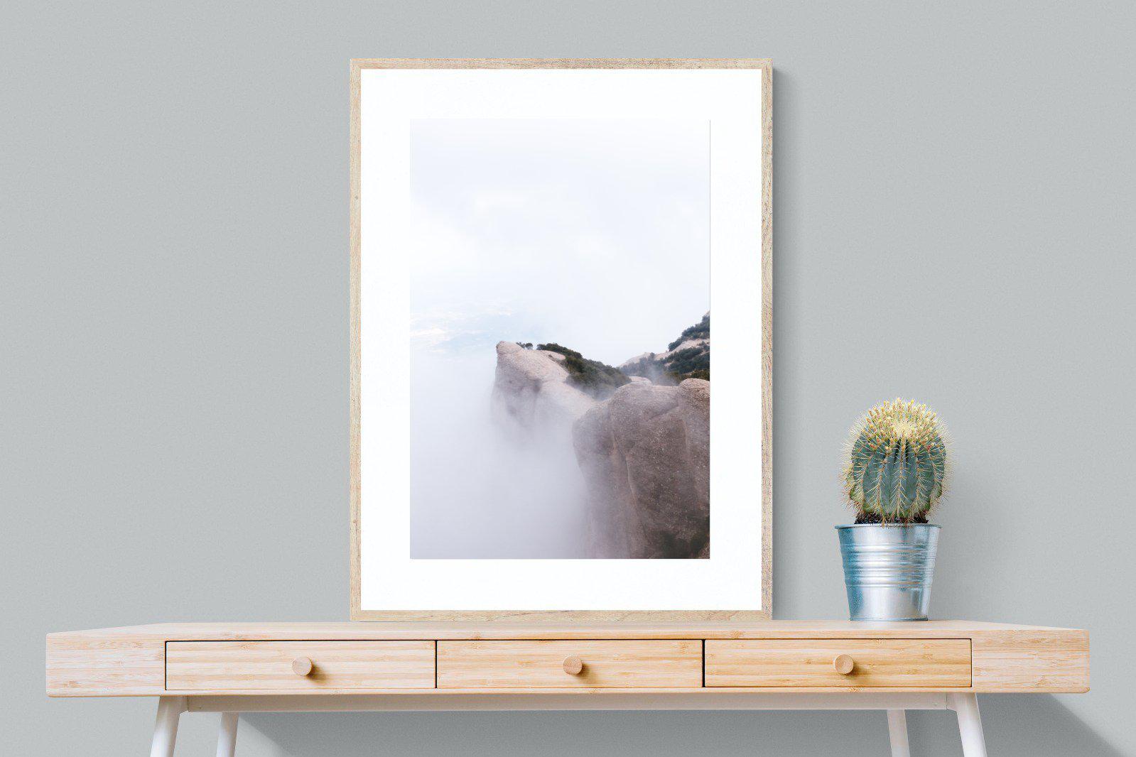 A Peak Above The Clouds-Wall_Art-75 x 100cm-Framed Print-Wood-Pixalot