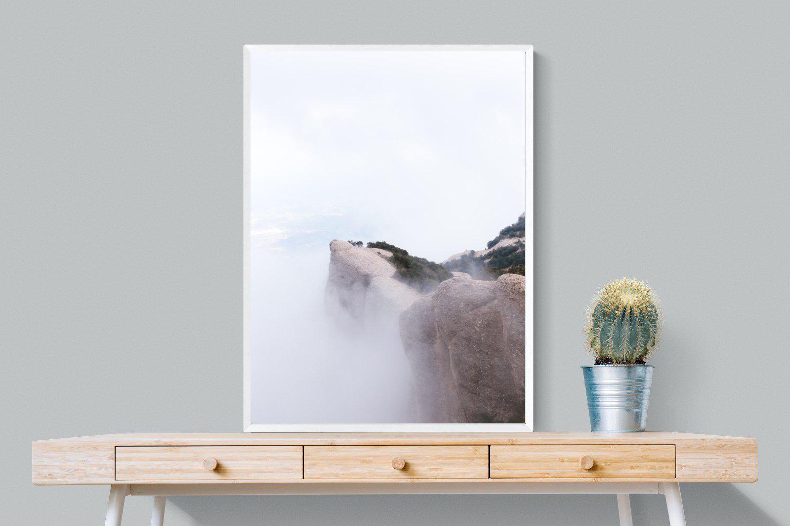 A Peak Above The Clouds-Wall_Art-75 x 100cm-Mounted Canvas-White-Pixalot