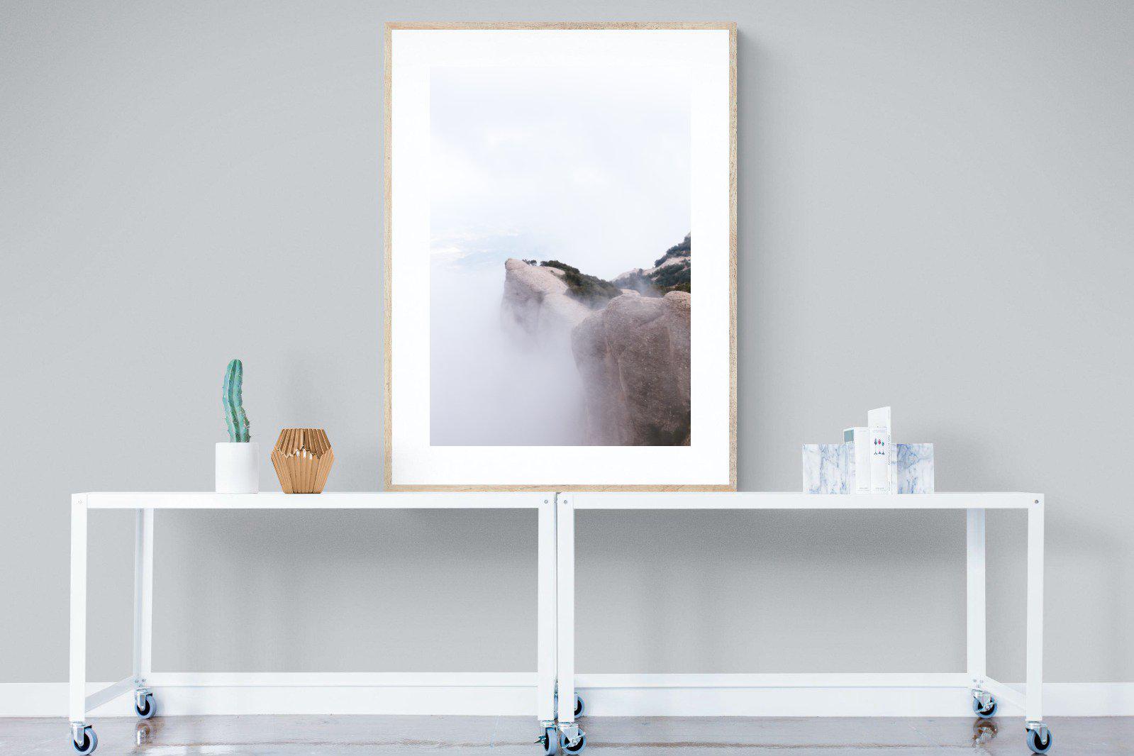 A Peak Above The Clouds-Wall_Art-90 x 120cm-Framed Print-Wood-Pixalot