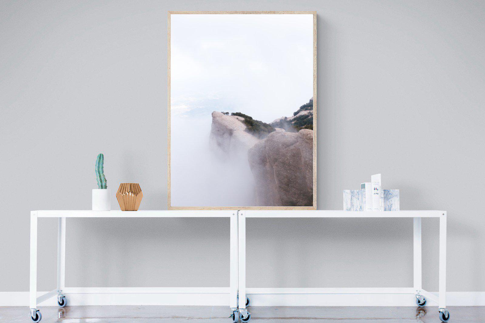A Peak Above The Clouds-Wall_Art-90 x 120cm-Mounted Canvas-Wood-Pixalot