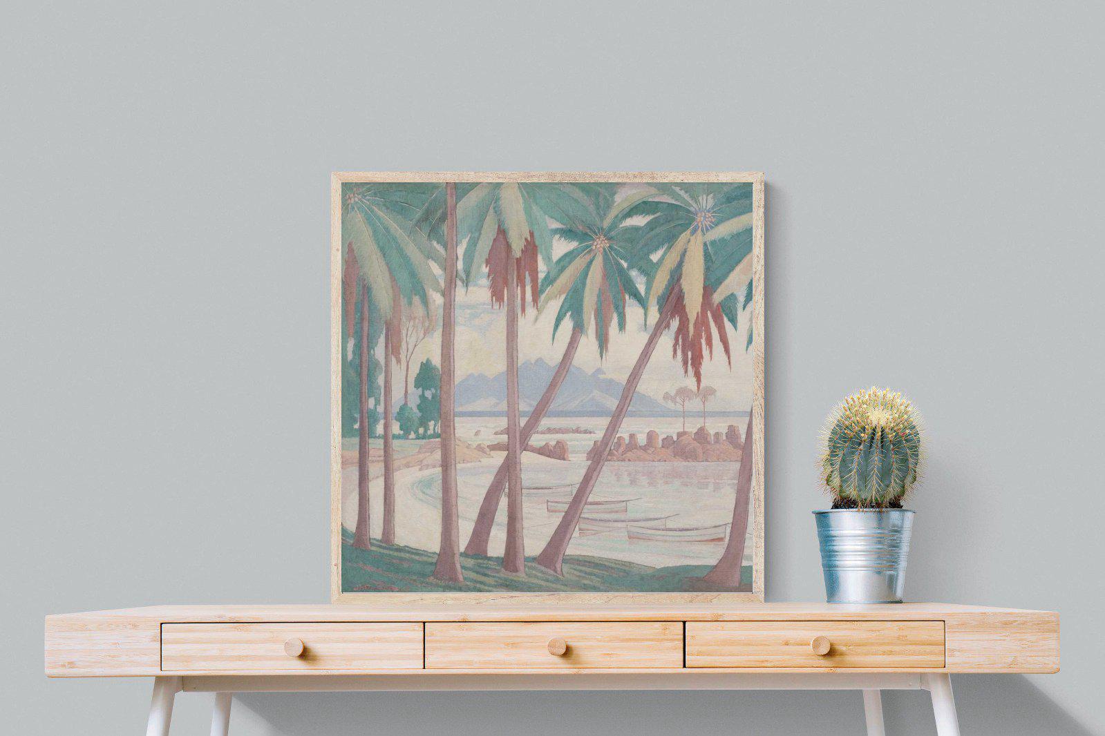 A View Across Fisherman's Cove-Wall_Art-80 x 80cm-Mounted Canvas-Wood-Pixalot