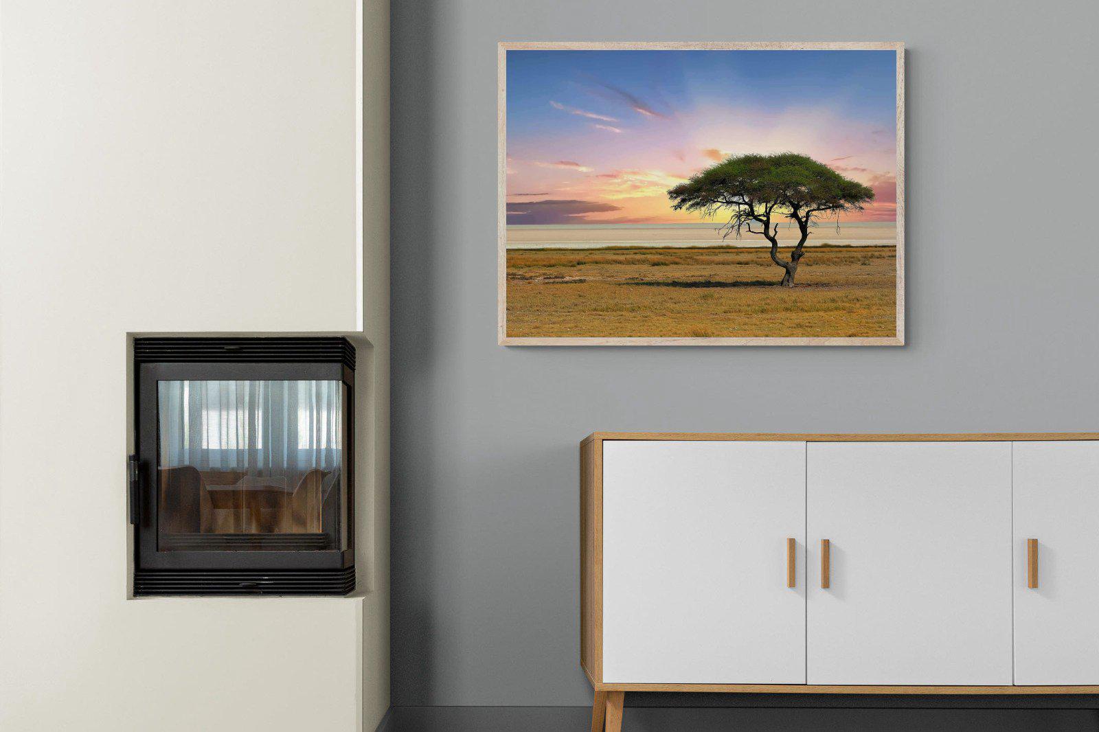 Acacia Tree-Wall_Art-100 x 75cm-Mounted Canvas-Wood-Pixalot