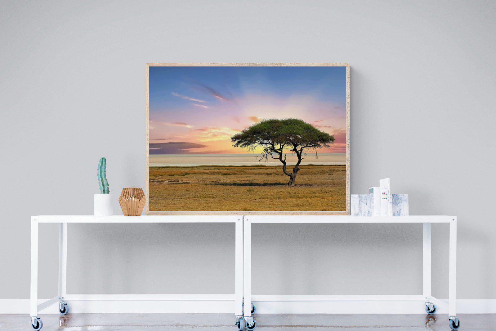 Acacia Tree-Wall_Art-120 x 90cm-Mounted Canvas-Wood-Pixalot