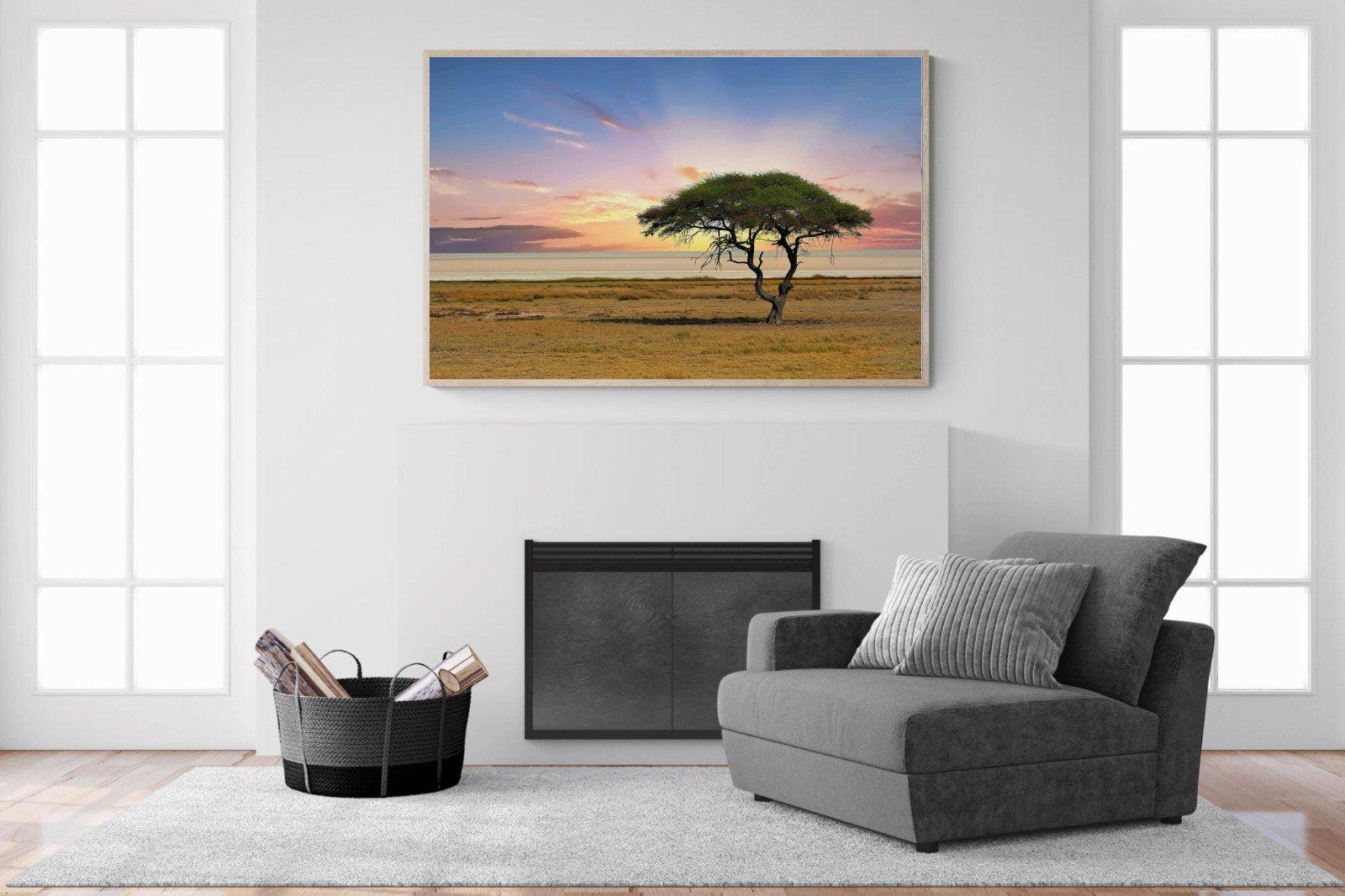 Acacia Tree-Wall_Art-150 x 100cm-Mounted Canvas-Wood-Pixalot