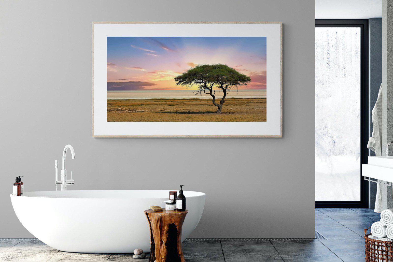 Acacia Tree-Wall_Art-180 x 110cm-Framed Print-Wood-Pixalot