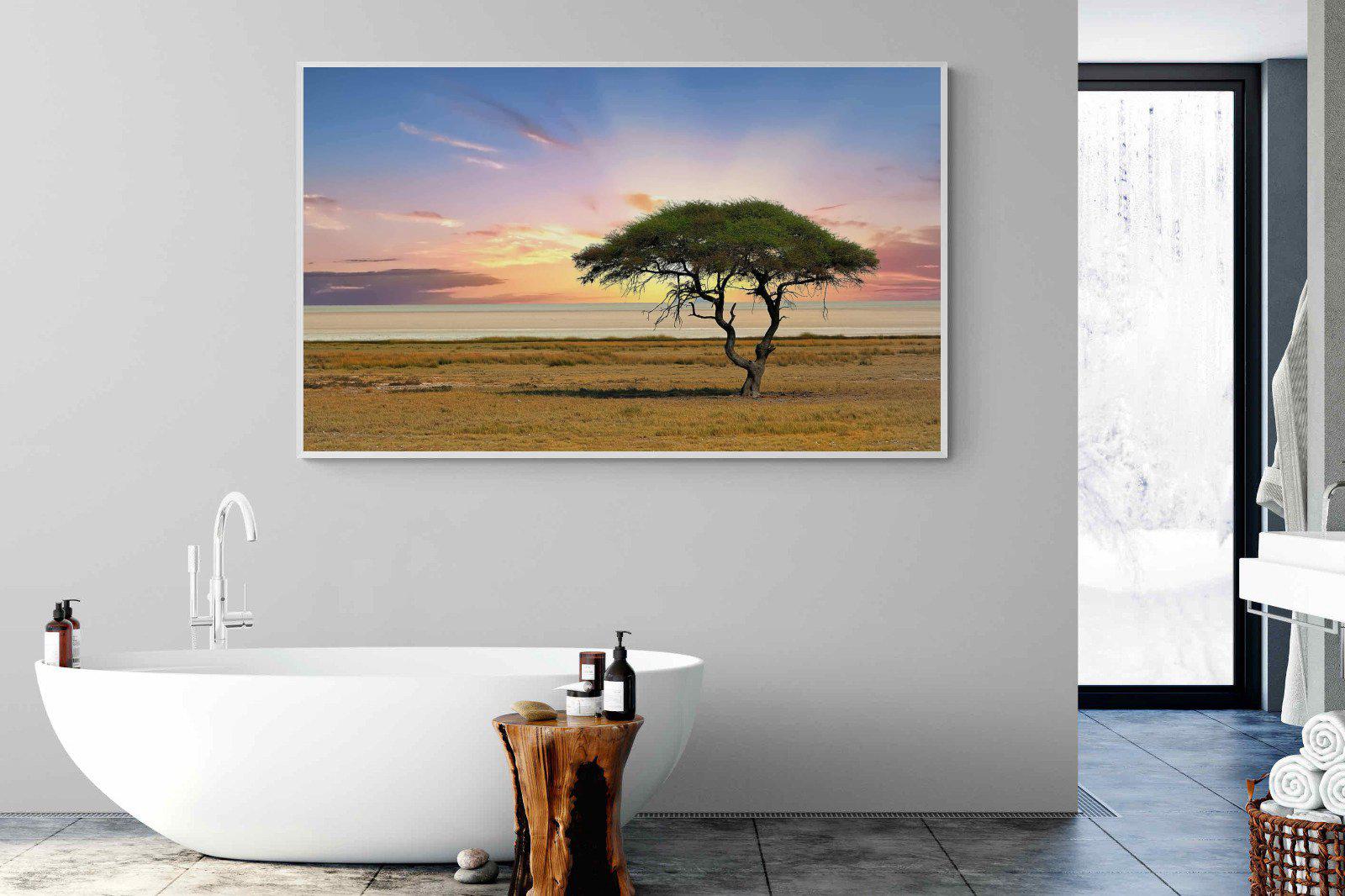 Acacia Tree-Wall_Art-180 x 110cm-Mounted Canvas-White-Pixalot