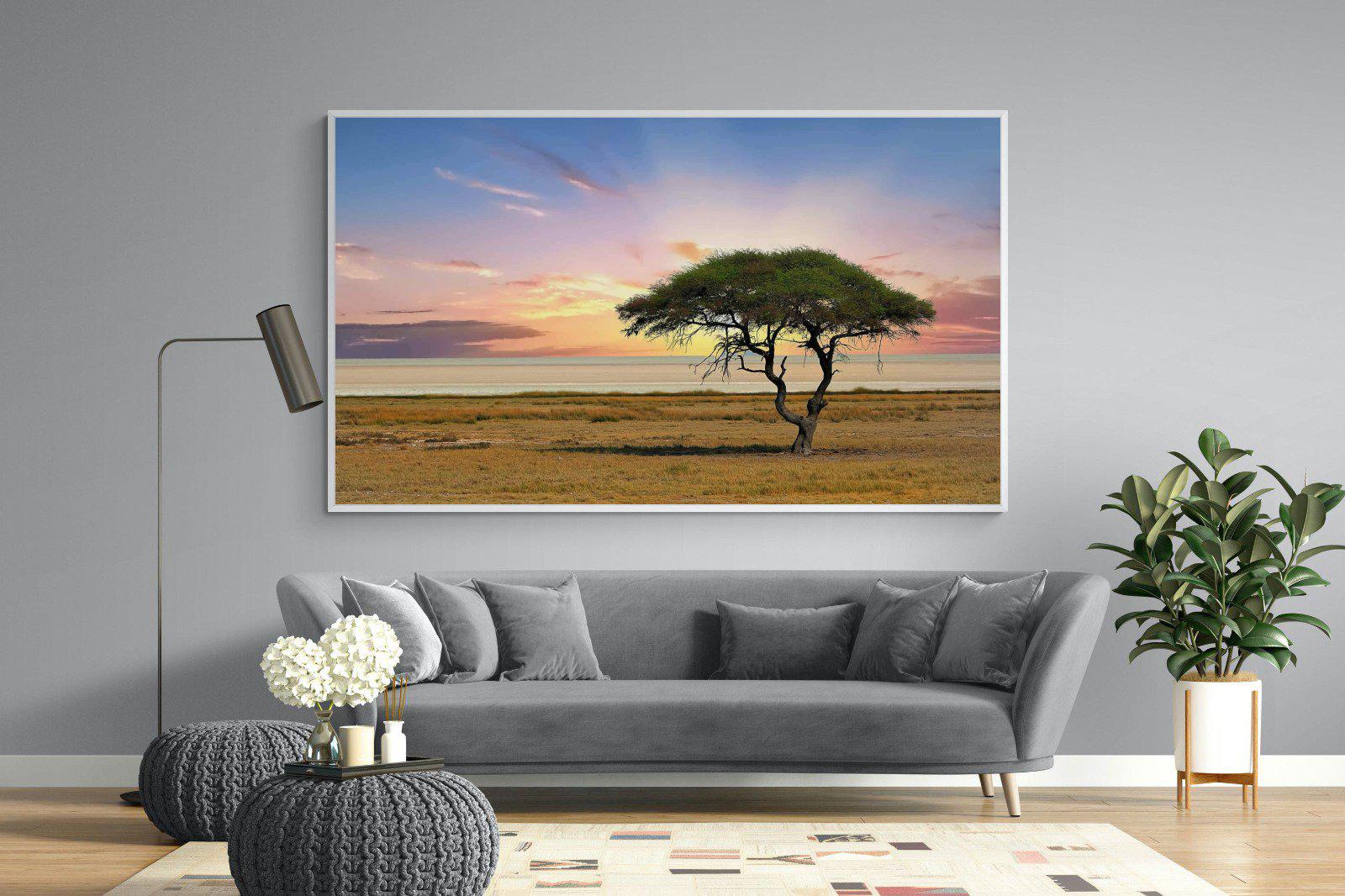 Acacia Tree-Wall_Art-220 x 130cm-Mounted Canvas-White-Pixalot