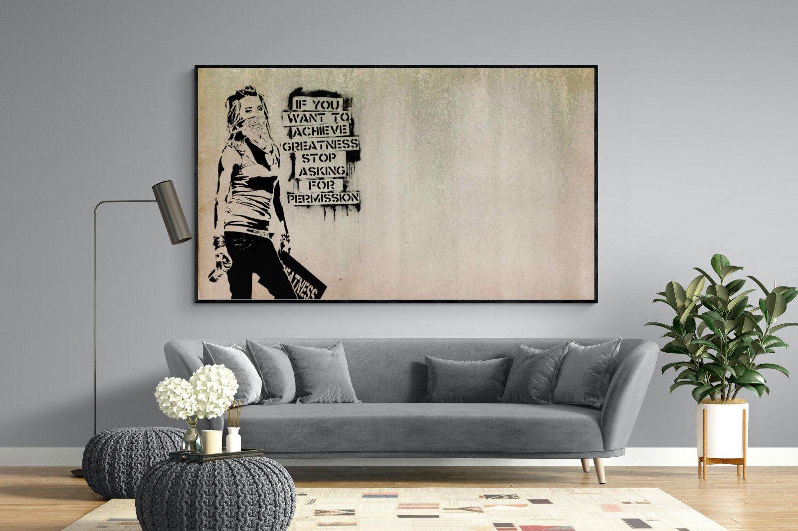 Achieve Greatness-Wall_Art-220 x 130cm-Mounted Canvas-Black-Pixalot